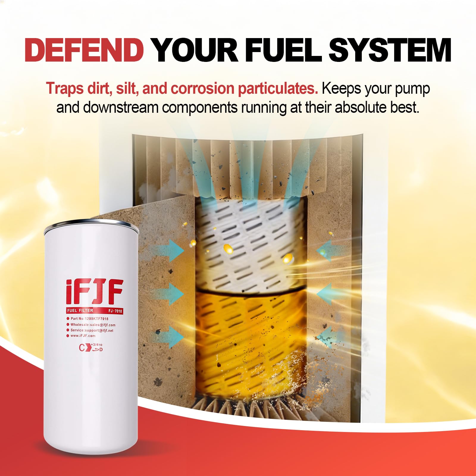 Amazon.com: iFJF F1810PM0 Fuel Filter Element Spin-on Particulate