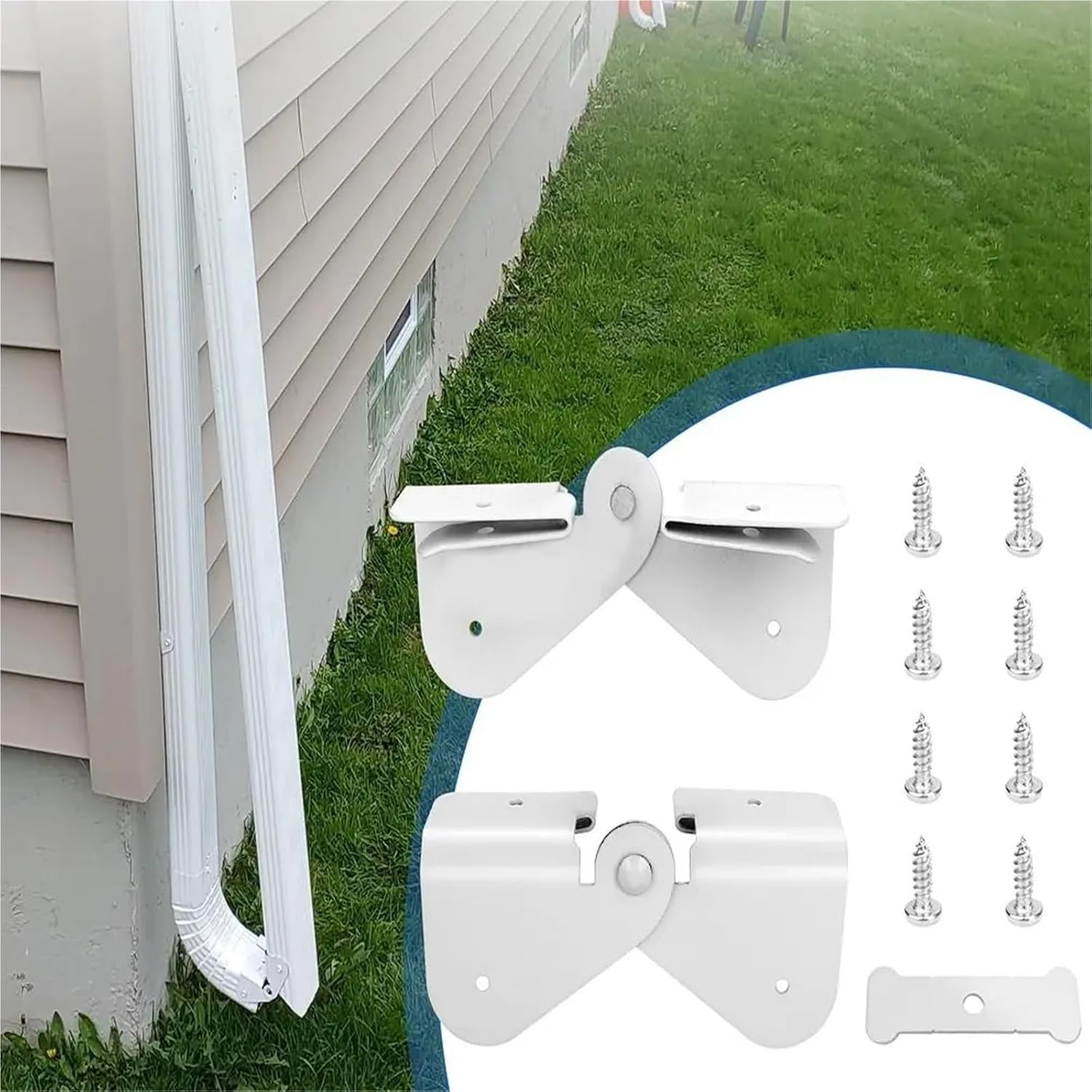 Downspout Hinge 10 Pcs Innovative Flip Design Gutter Extension Hinge Anti-Slip Durable Downspout Flip-Up Compact Water-Proof