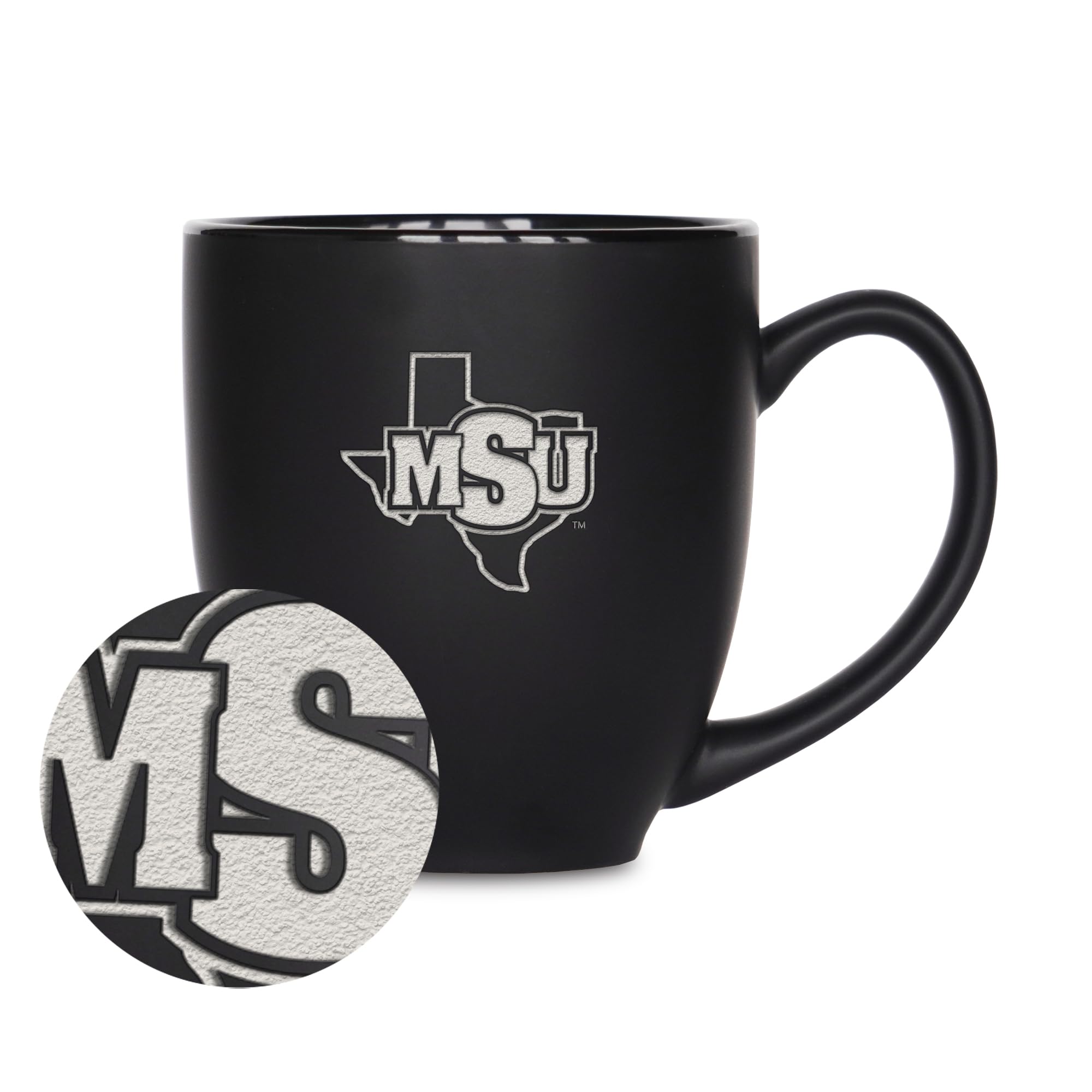 Tasse de bistrot céramique 445 ml Midwestern State Mustangs pour boissons chaudes