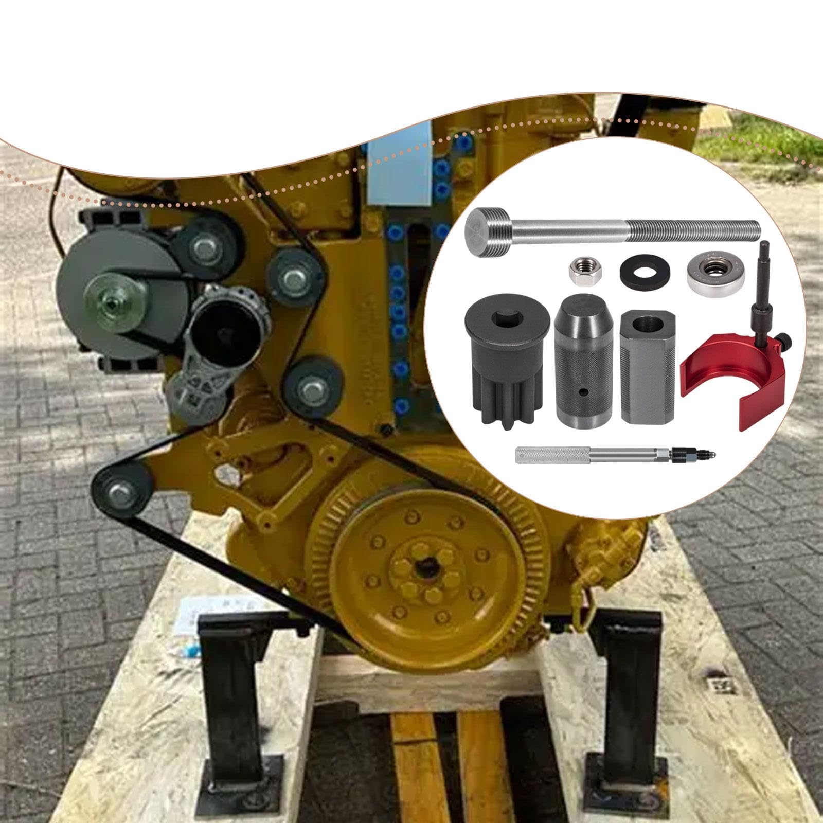 Set di 9 attrezzi per la rimozione della tazza dell'iniettore e l'installazione, per riparazione motori diesel Caterpillar 3406E, C-15, C-16