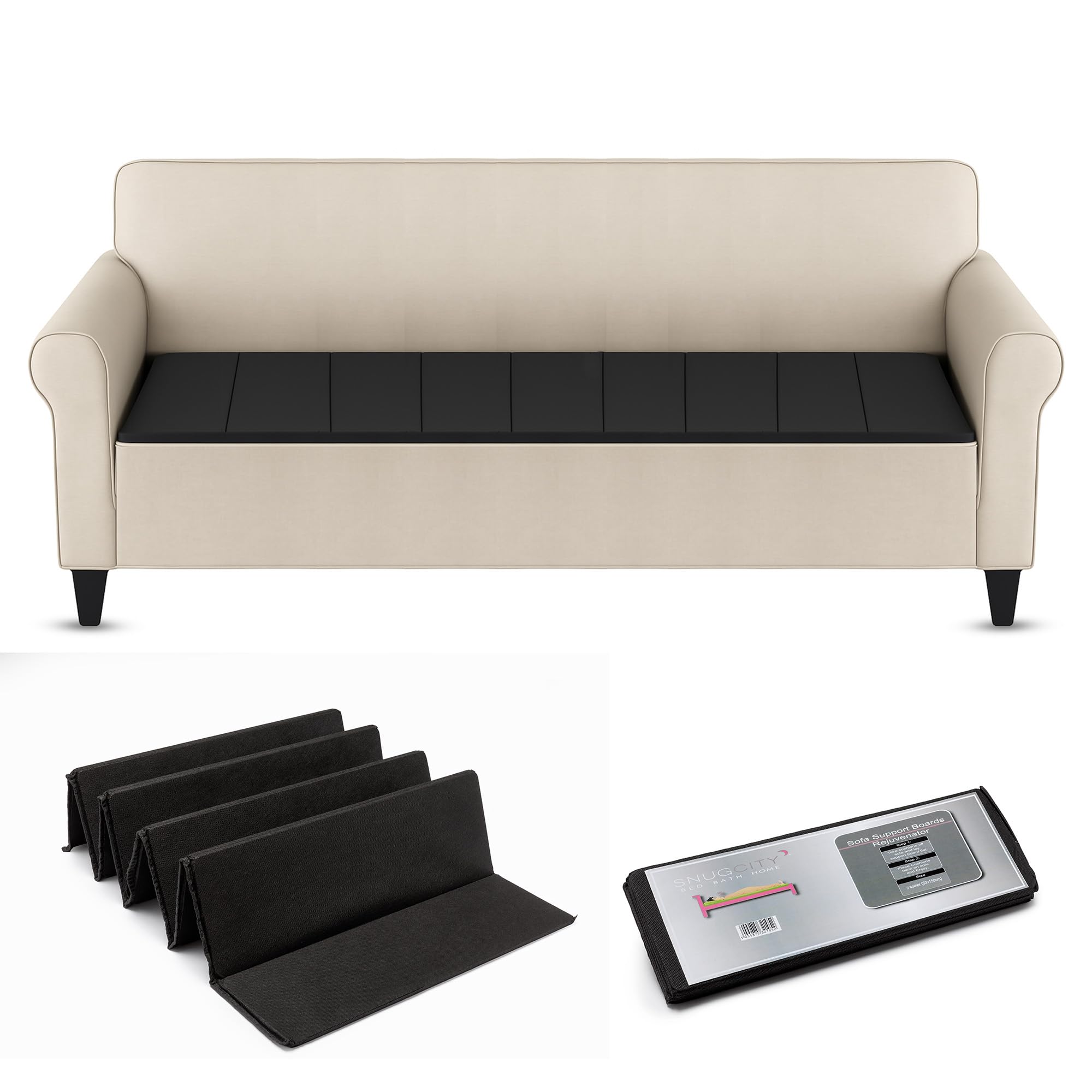 Home Sweet Home UK Sofa Support Boards 3 Seater Couch Cushion Support - Adjustable Sofa Rejuvenator Support For Armchair - Durable Rejuvenator Seat Boards 3 Seater
