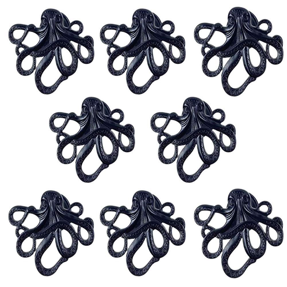 8Pcs Octopus Shape Octopus Design Knobs Elegant Ocean Beach Themed Furniture Wardrobe Cabinet Handles Drawer Dresser Knobs Pulls