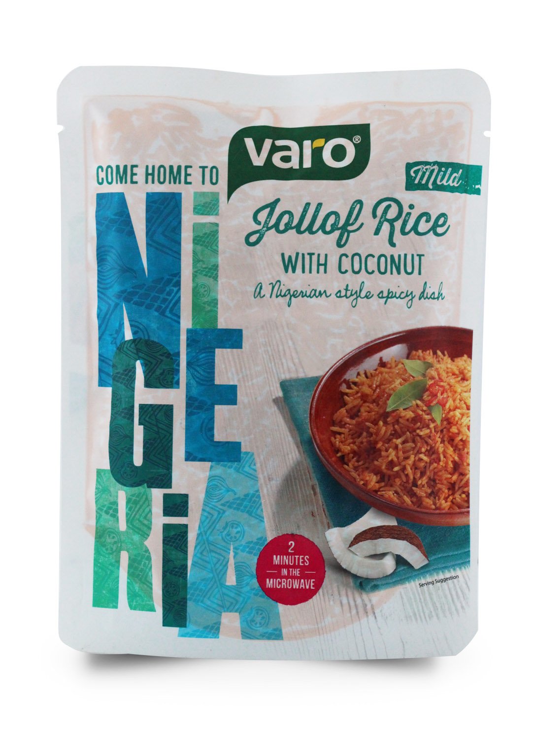 Jollof Rice Pack of 6 Jollof Coconut Rice Microwave Rice Ready in 2 Minutes 6 x 250g Packs