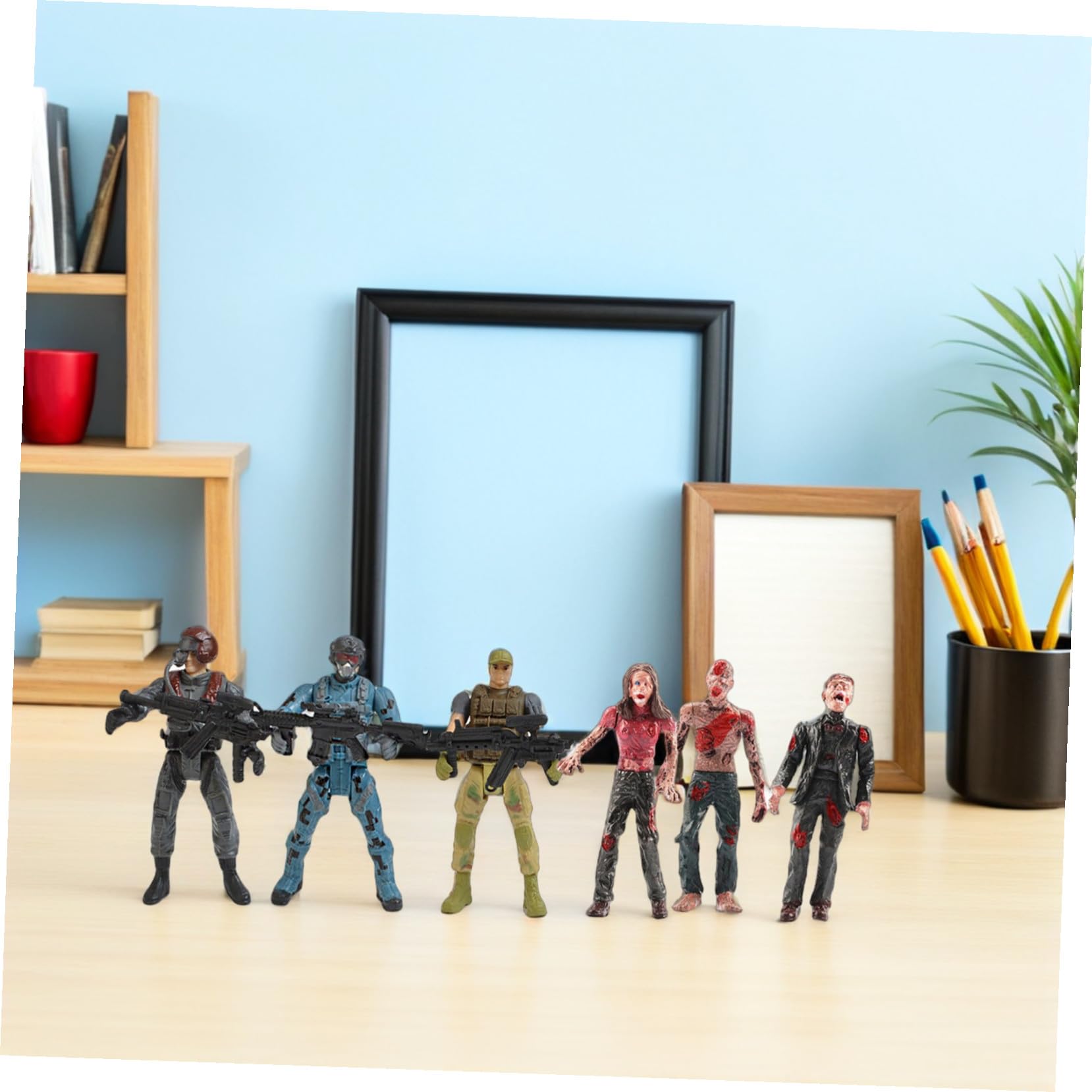 SUPVOX Figurina Soldato Militare Flessibile in Plastica 10 Cm | Riproduzione Simulata, Aspetto Realistico, per Ragazzo Ragazza, Interazione Genitore-figlio, Tema Zombie Stile Casuale