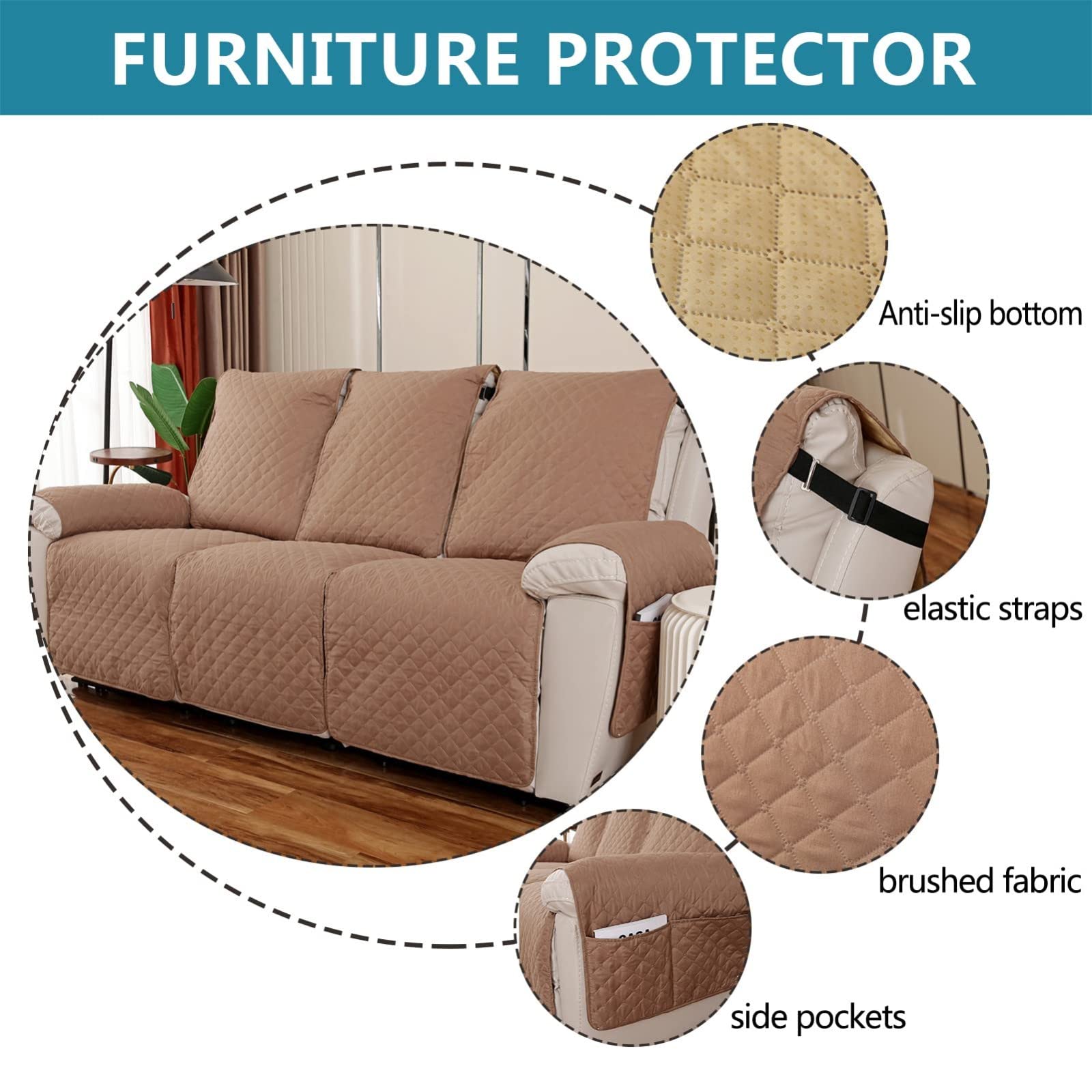 Sesselschoner Für Relaxsessel – Wasserdicht, Dehnbar & Mit Anti-Rutsch-Gurten