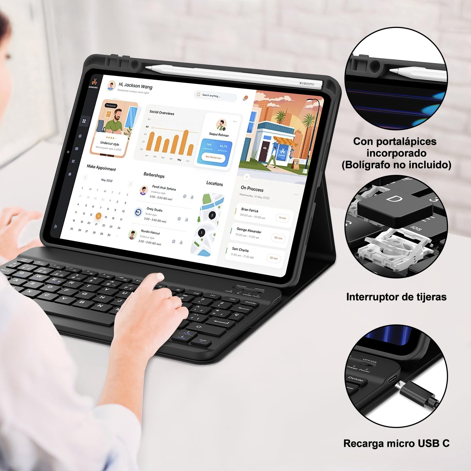 Xiaomi Pad 7/7 Pro Keyboard, Zwart Xiaomi Pad 7/7 Pro Keyboard, Zwart