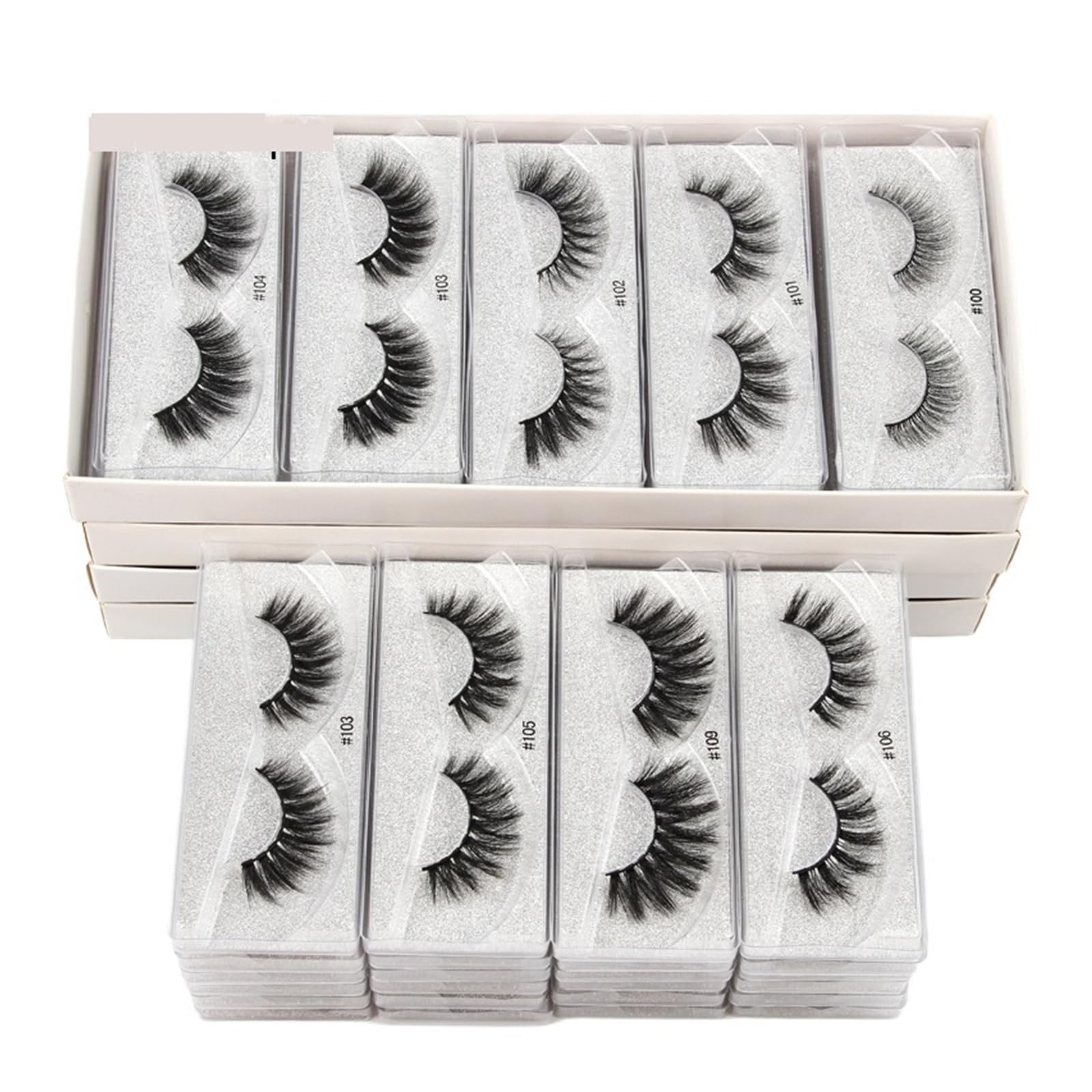 UAMOU Mink Eyelashes 10 30 50 200pcs 3d Mink Lashes Natural false Eyelashes Fluffy Faux Cils Make up
