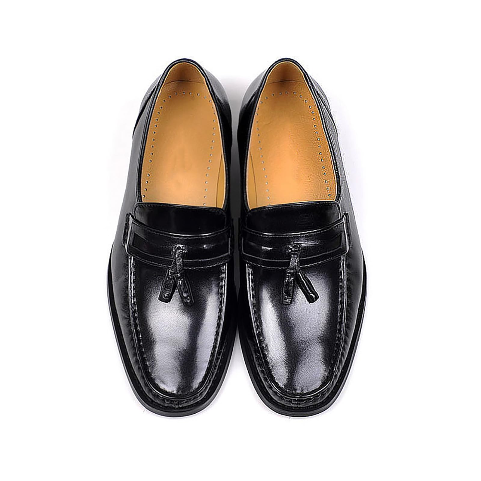Mocassini Classici da Uomo con Nappine Scarpe Eleganti Slip-On Scarpe in Pelle Formali da Lavoro e da Matrimonio
