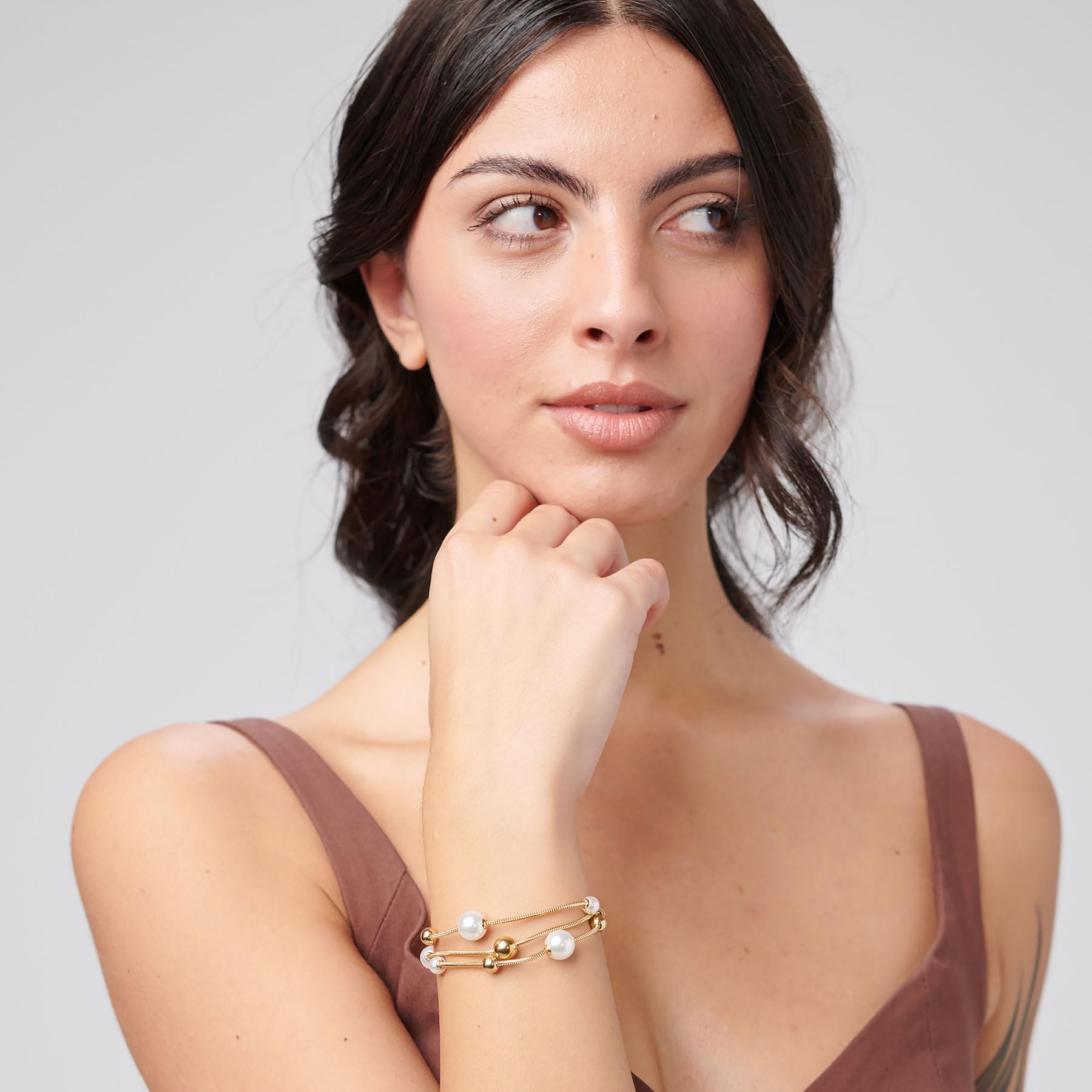 Brosway Bracciale Donna in Acciaio | Bracciale Con Perle | Collezione Perfect - BPC59