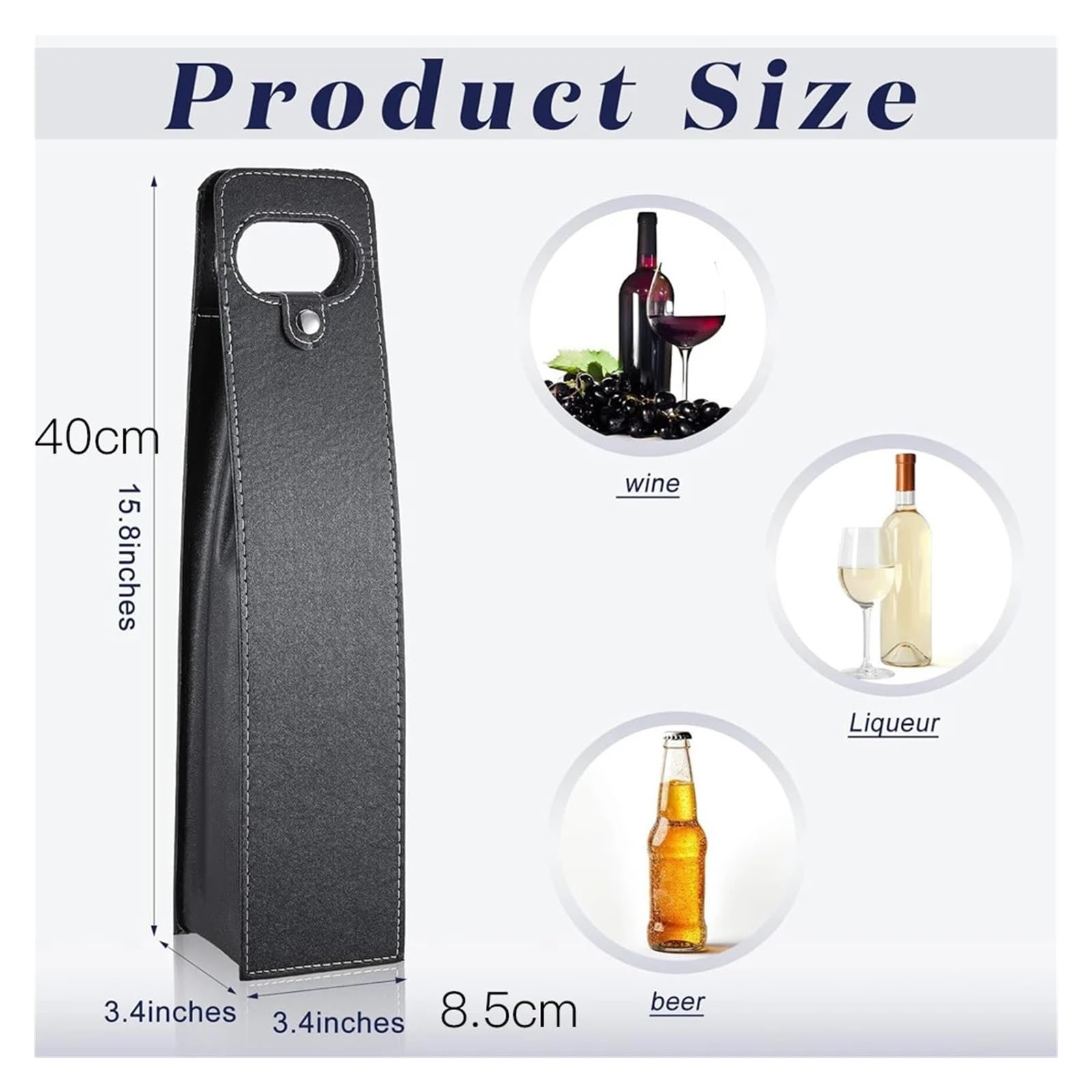 Lot de 4 sacs à vin réutilisables en cuir pour bouteille de bière, sacs cadeaux pour mariage, fête d'anniversaire, sac de rangement de vin, marron, One Size, Style unique