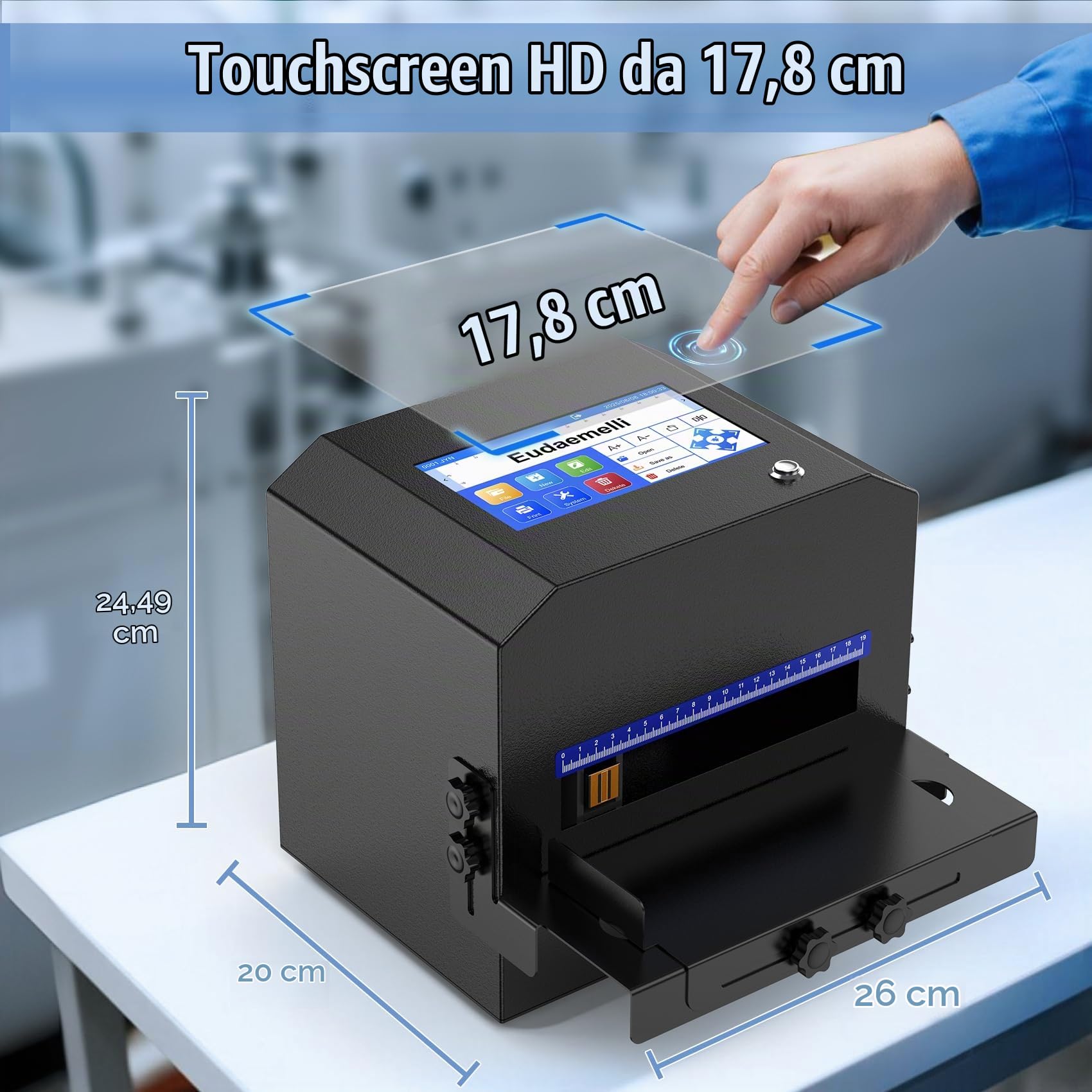 P6 Stampante a getto d'inchiostro desktop, macchina for codificazione online, codificatore a getto d'inchiostro online, codifica numerica stampante a getto d'inchiostro online da 12,7 mm