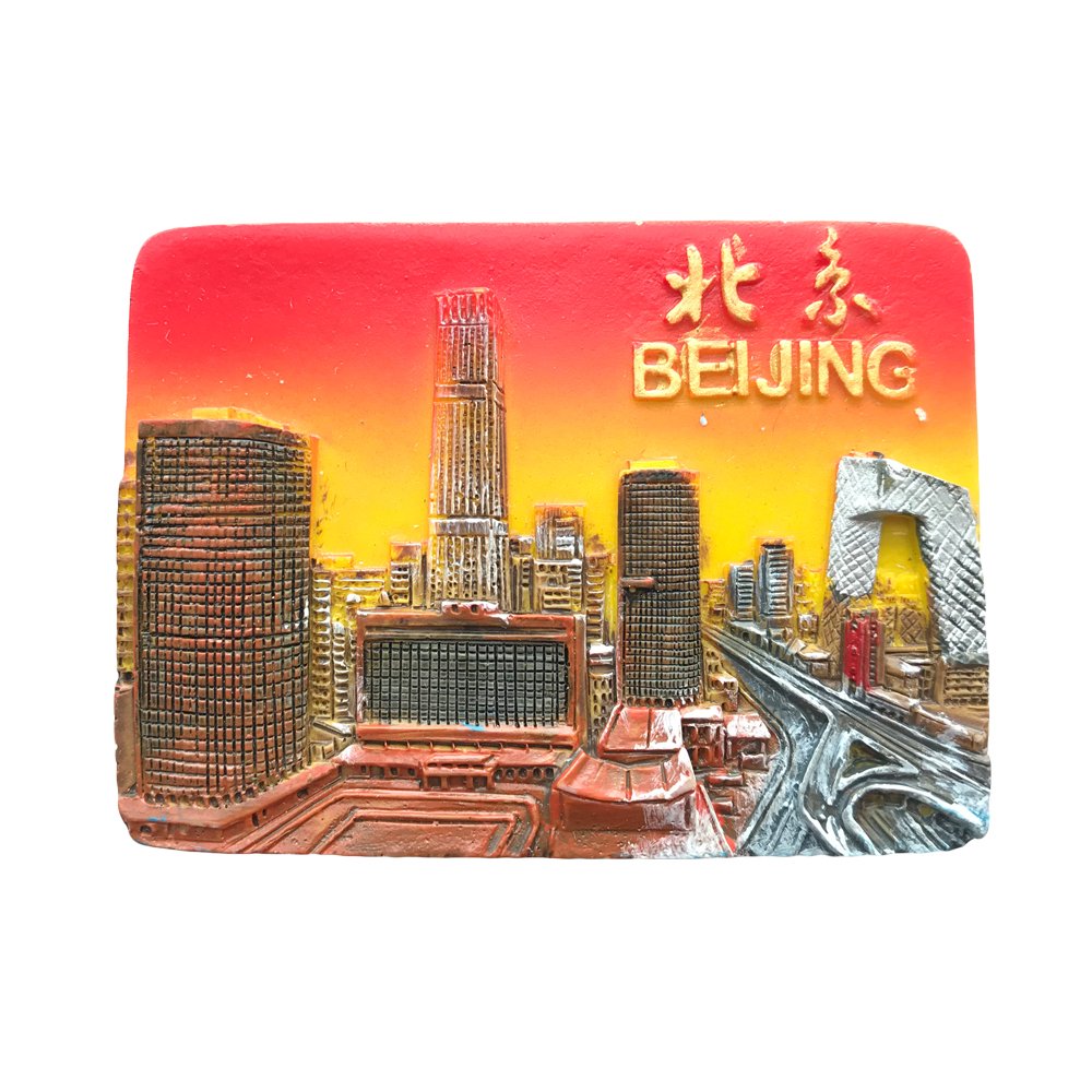 Wedarego Red 3D,Beijing City Refrigerator Magnet,Famous Tourist Souvenirs,Resin Fridge Magnet,Home And Kitchen Decoration