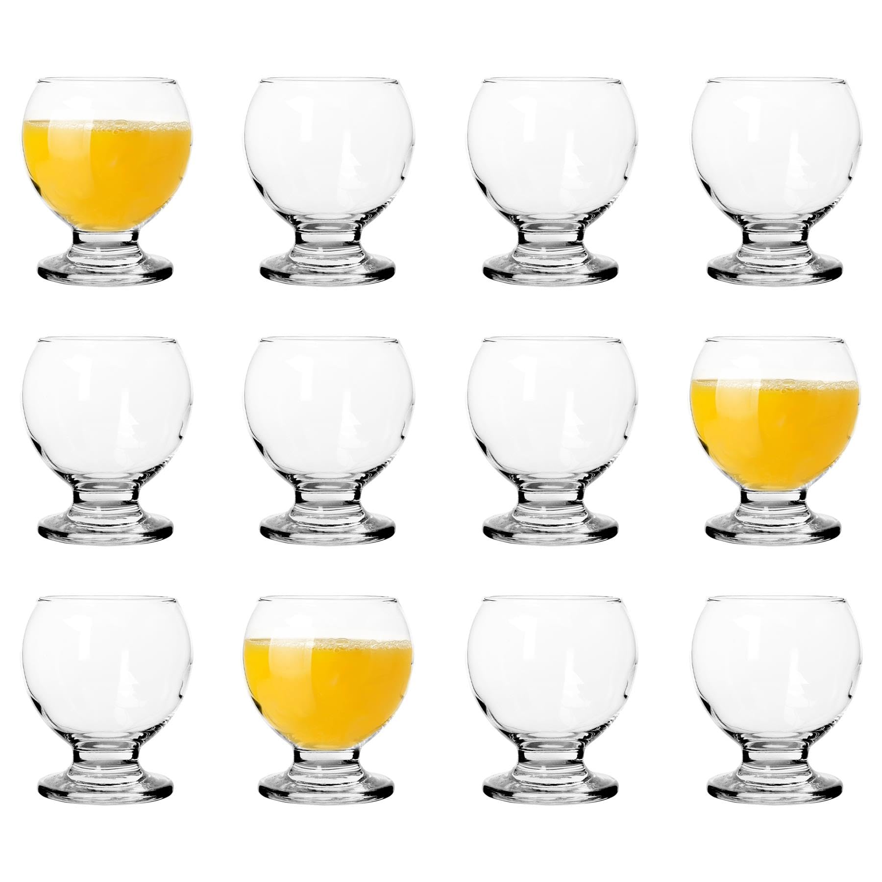 LAV Nectar Glass Tumblers - 215ml - Pack of 12 - Clear
