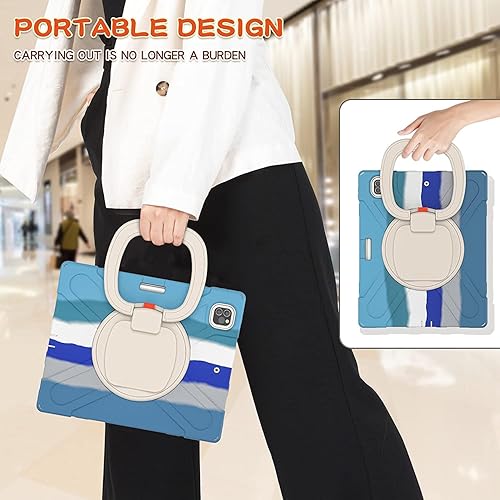 Vista 124 de Funda para iPad (A16) de 11 pulgadas 2025, Aslo para iPad 10 de 10.9 pulgadas 2022, funda resistente a prueba de golpes, soporte giratorio, soporte