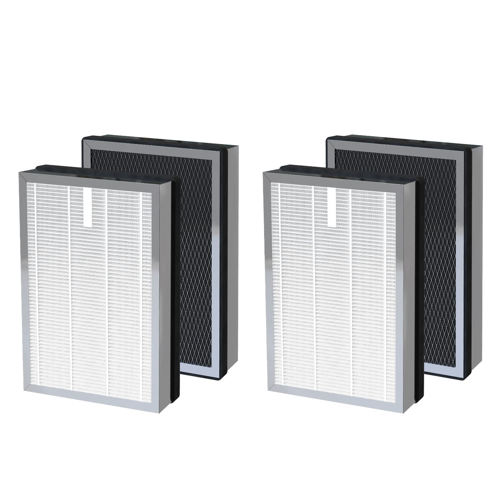 4 Pack MA-25 Replacement Filters Compatible with MA-25 B1/S1/W1 Air Purifier, 3-in-1 True Hepa and Activated Carbon Filter