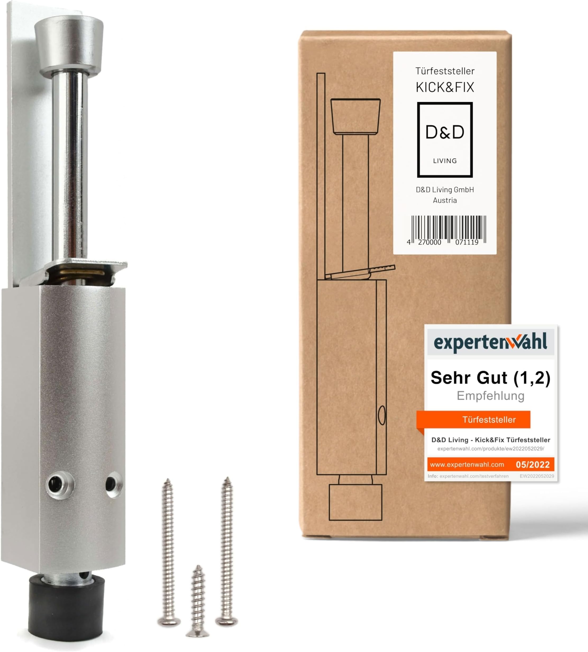 Zasiene Tür Feststeller Gefederter Türstopper - Zinklegierung Bodenhalter Mit Schrauben