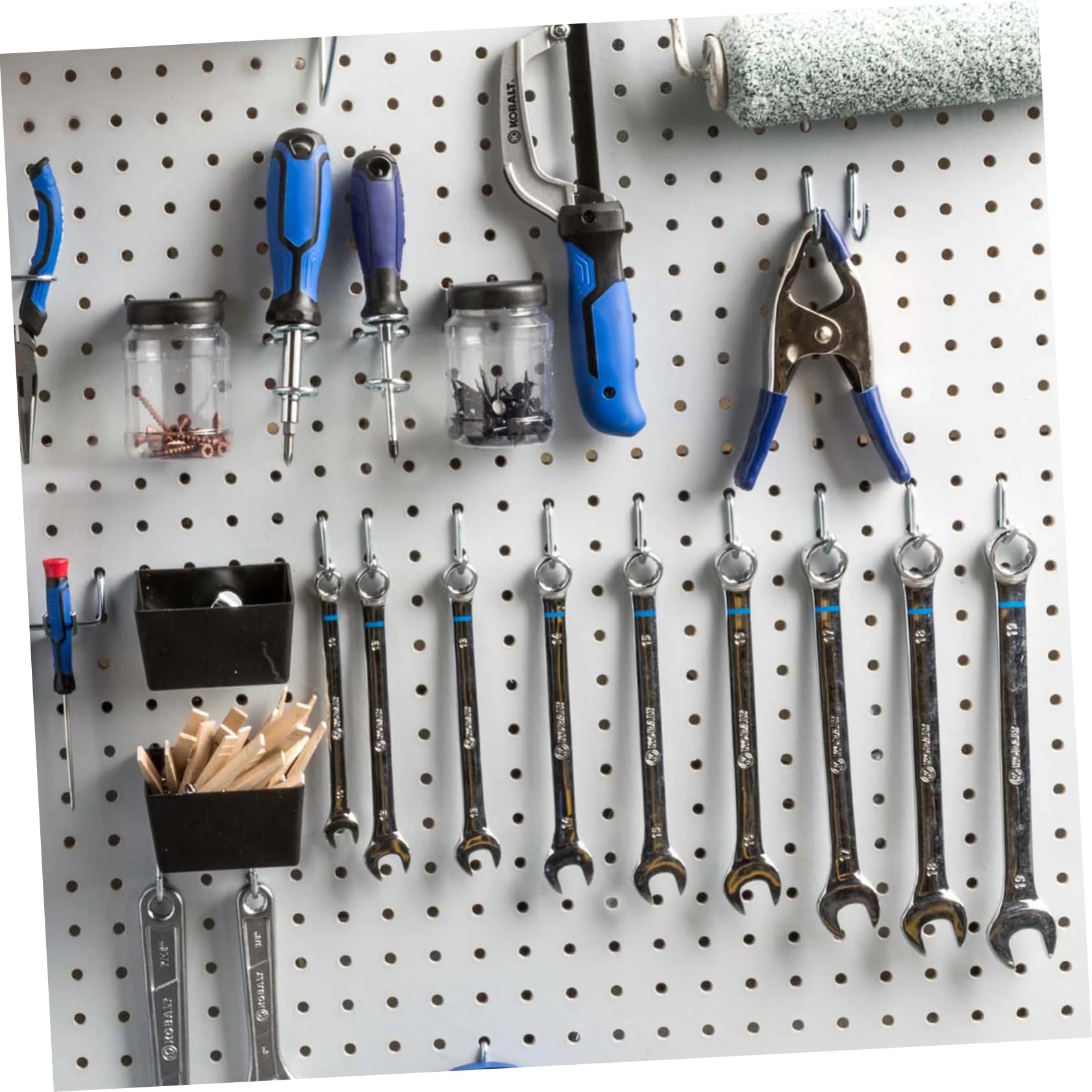 Angoily 20pcs Stainless Steel j Hooks for Peg Board Home Garage Tool Organizer Key Wrench Necklace Hanger