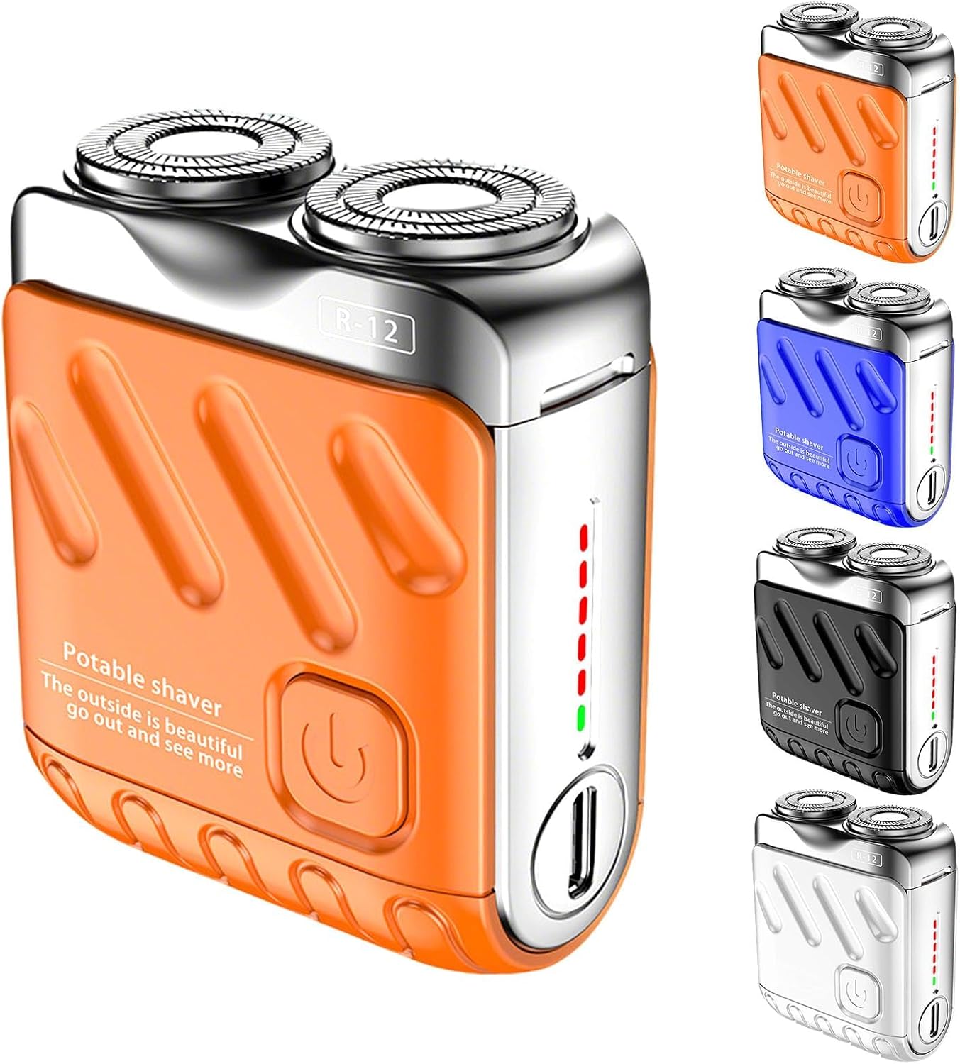 Portable rotating dual ring electric shaver, portable shaver with Ipx7 waterproof wet dry dual-use gift for both men and women, 2025 universal electric shaver for men and women (Orange, 1) Portable rotating dual ring electric shaver, portable shaver with Ipx7 waterproof wet dry dual-use gift for both men and women, 2025 universal electric shaver for men and women (Orange, 1)