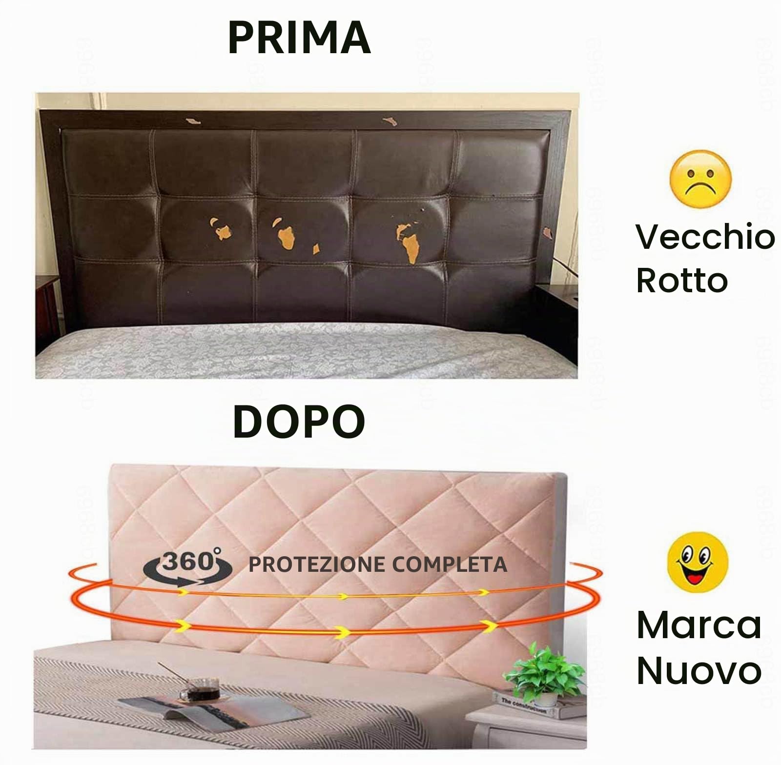 Copri/Copertura Testata Letto Velluto Matrimoniale Imbottito, Copritestata Letto Fodera Elastica Protezione, Coprire Antipolvere Coprire Antipolvere Cover Addensare AntiGraffio, Blu-180cm