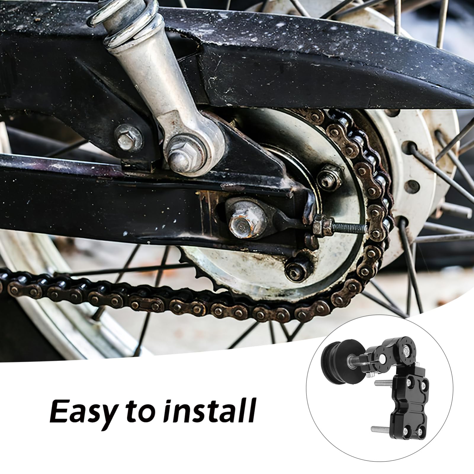 MAGICLULU Kettenspanner-führungsbaugruppe aus Aluminiumlegierung für Motorradketten Passend zu Kettenspanner-motorradführung und Kettenführungswerkzeug Kompatibel mit Offroad-fahrzeugen