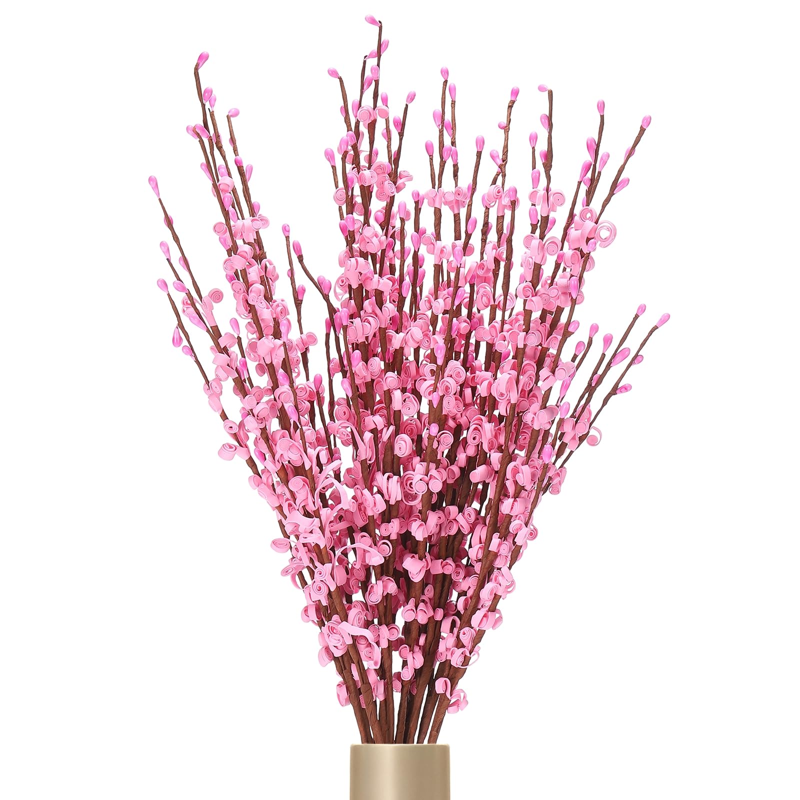 sourcing map 12Pcs Artificial Jasmine Flowers, 22 Inches Long Stems Tall Fake Flower Bouquet Faux Jasmine Plant for DIY Floral Art Arrangements Home Party Hotel Decoration(Pink)