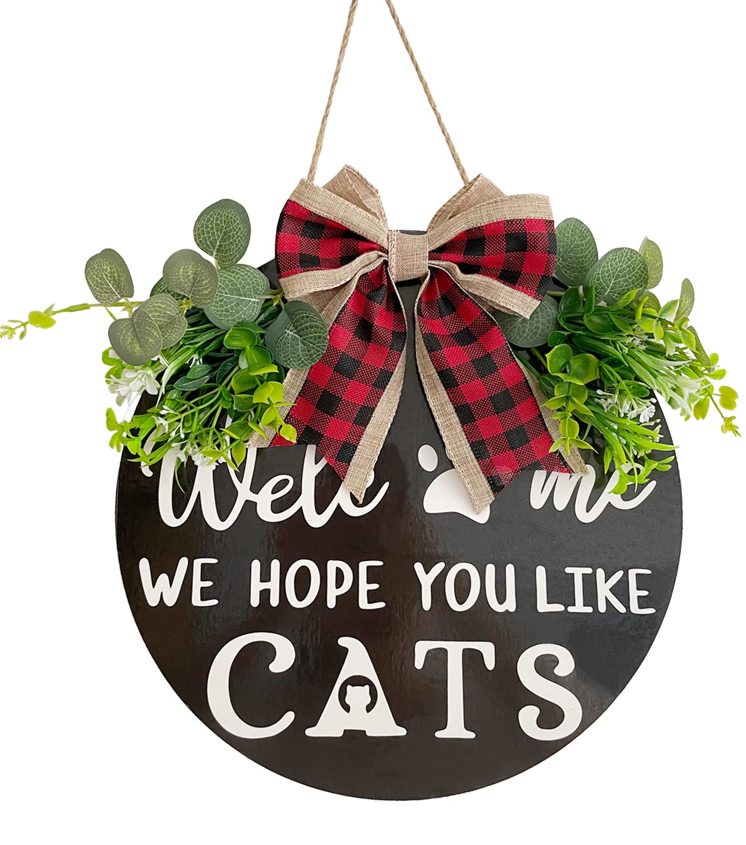 Willkommensschild Mit Katzen-Motiv - Gemütliche Deko Für Deine Haustür