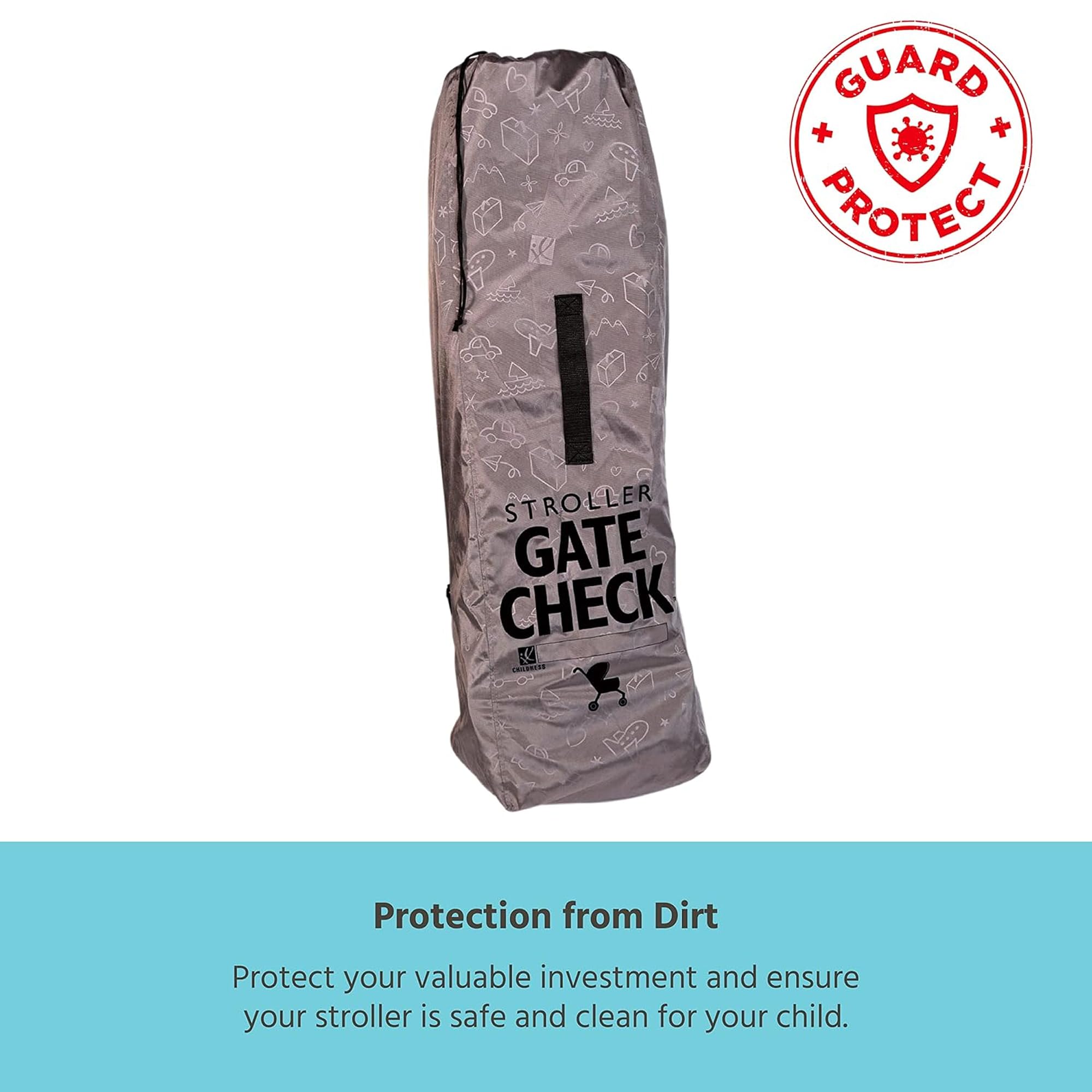 Travel Stroller Cover J.L. Childress Deluxe Gate Check Bag - Heavy Duty Air Travel Bag For Umbrella Strollers Gate Check Stroller Bag