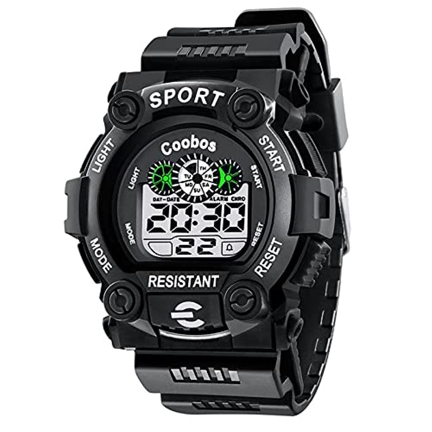 COOBOS Digital Black Sport Watch , 2724831358038: Buy Online at 