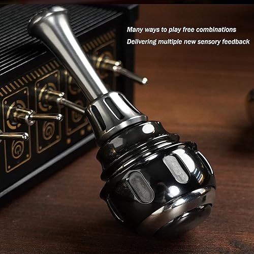 Miniatura 5 de WANERSEN Juguete de descompresión de huevo de impacto mecánico para adultos, juguete de metal para ansiedad, moneda magnética EDC, engranaje