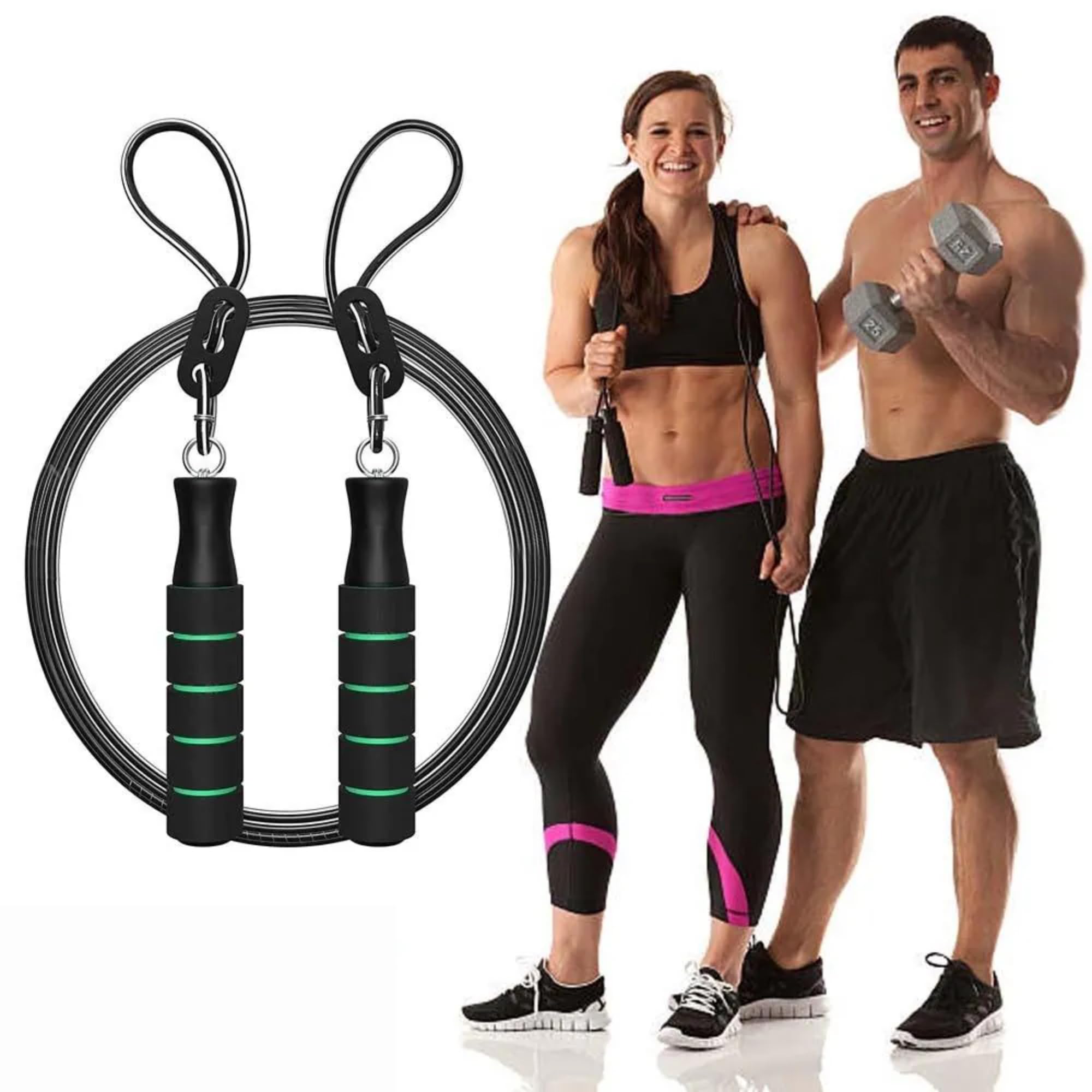 generic Adjustable Heavy Jumping Rope for Men – Ideal for Gym Workouts | Jumping Rope for Women and Kids | Skipping Rope for Kids, Women, Girls Rassi Jumping Men for Exercise - PVC Black-picture-33