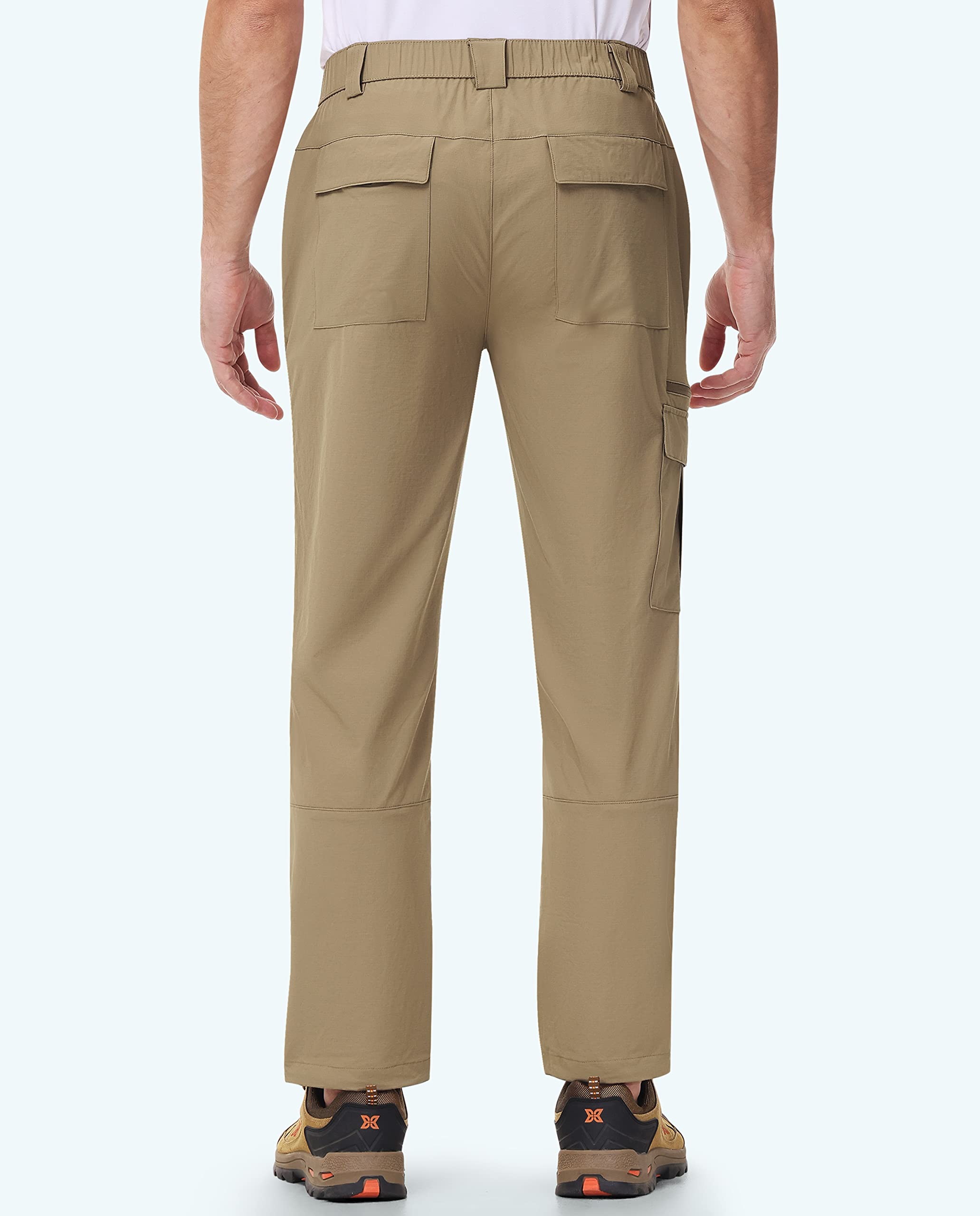 MoFiz Pantalones de Trekking Hombre Senderismo Cargo Pantalones Trabajo de Secado Rápido al Aire Libre con 7 Bolsillos