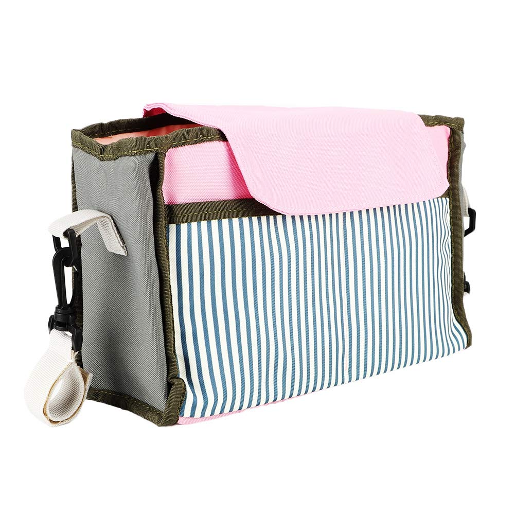 Travel Tote, Hanging Stuff Organizer Diaper Bag for Mom and Dad(Pink)-image-41