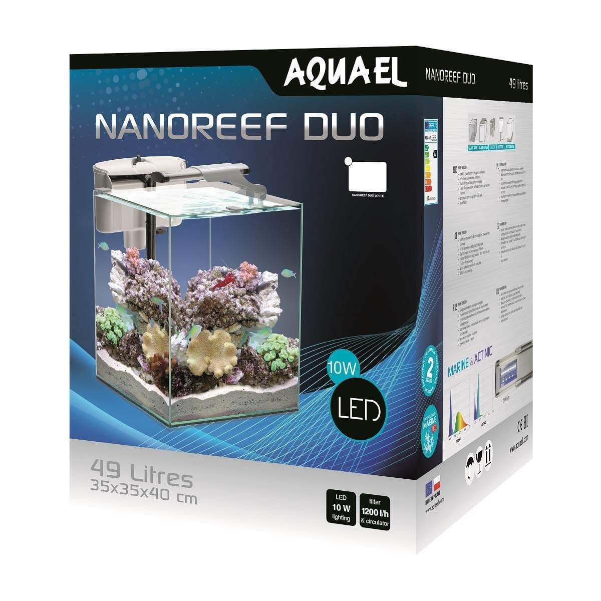 Aquael nano reef duo 35 bianco lt.49 35x35x40 cm