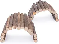 Ponte de madeira da Niteangel, brinquedo para roedores de hamster e ratos, brinquedo mastigável de animais pequenos