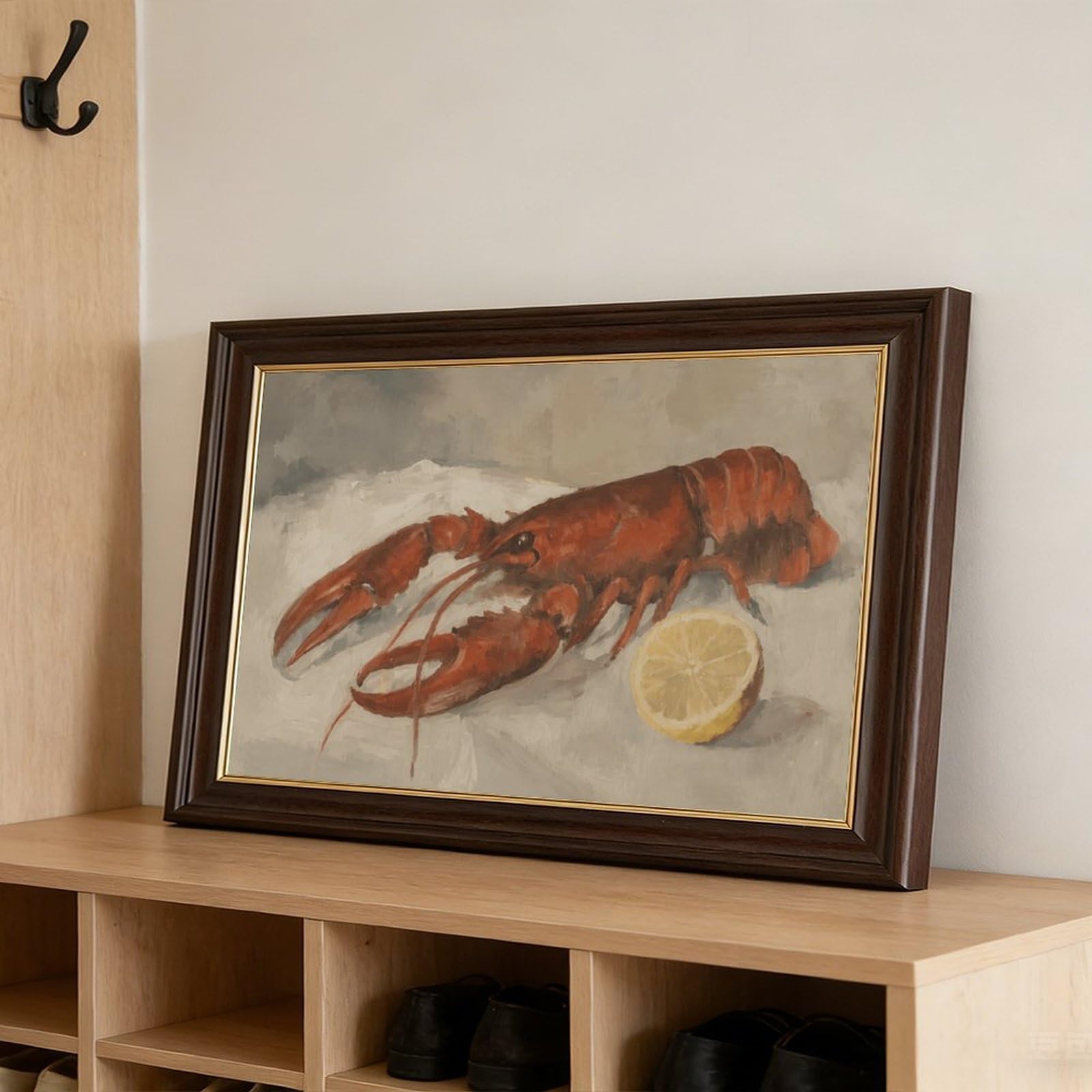 AYINUER Poster su tela con aragosta rossa natura morta per camera da letto