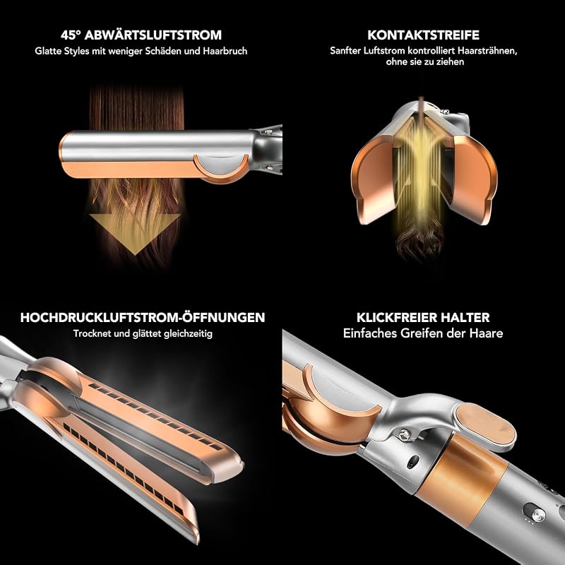 TOSAGE Dyson Airwrap egyenesítő fej légáramlás technológiával HS01 HS05 sárga
