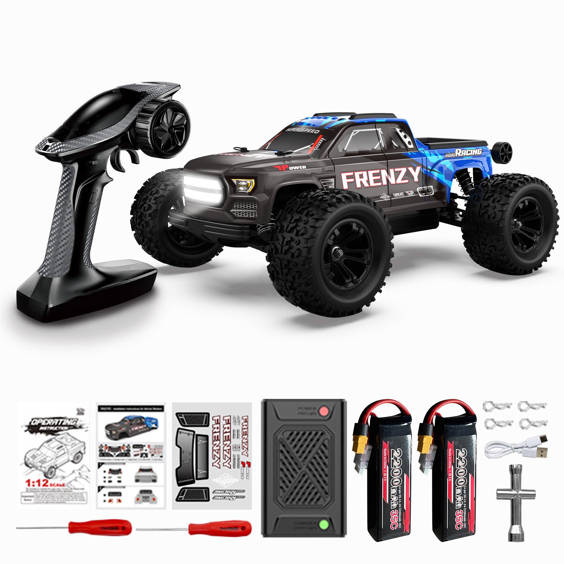 Amazon.com: HOSHIPLAY 1/12 Brushless RC Cars for Adults, RC Trucks