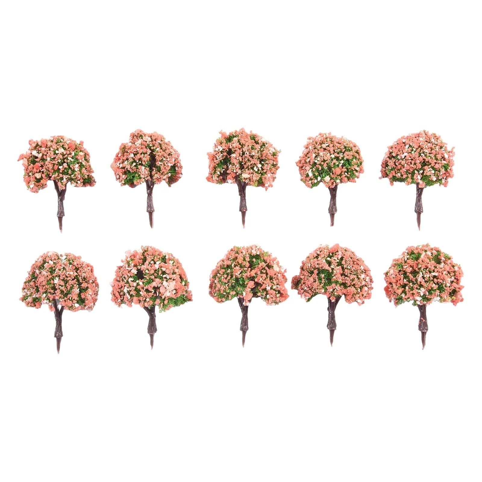 DUNSBY Model Trees 30-10pcs Model Trees 3D Landscape Artificial Miniature Tree Scenery Decoration Willow Layout(10pcs 4cm)