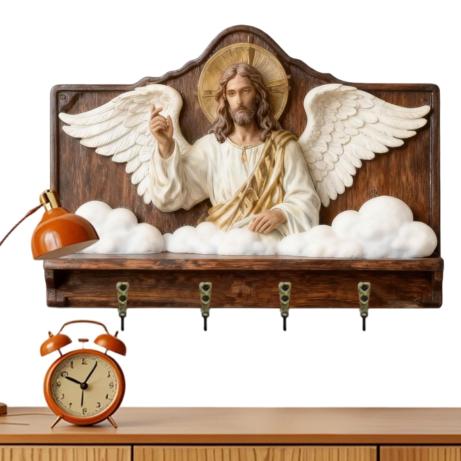 Soporte de pared para llaves Jesús 2D organizador de llaves de casa y cocina 1