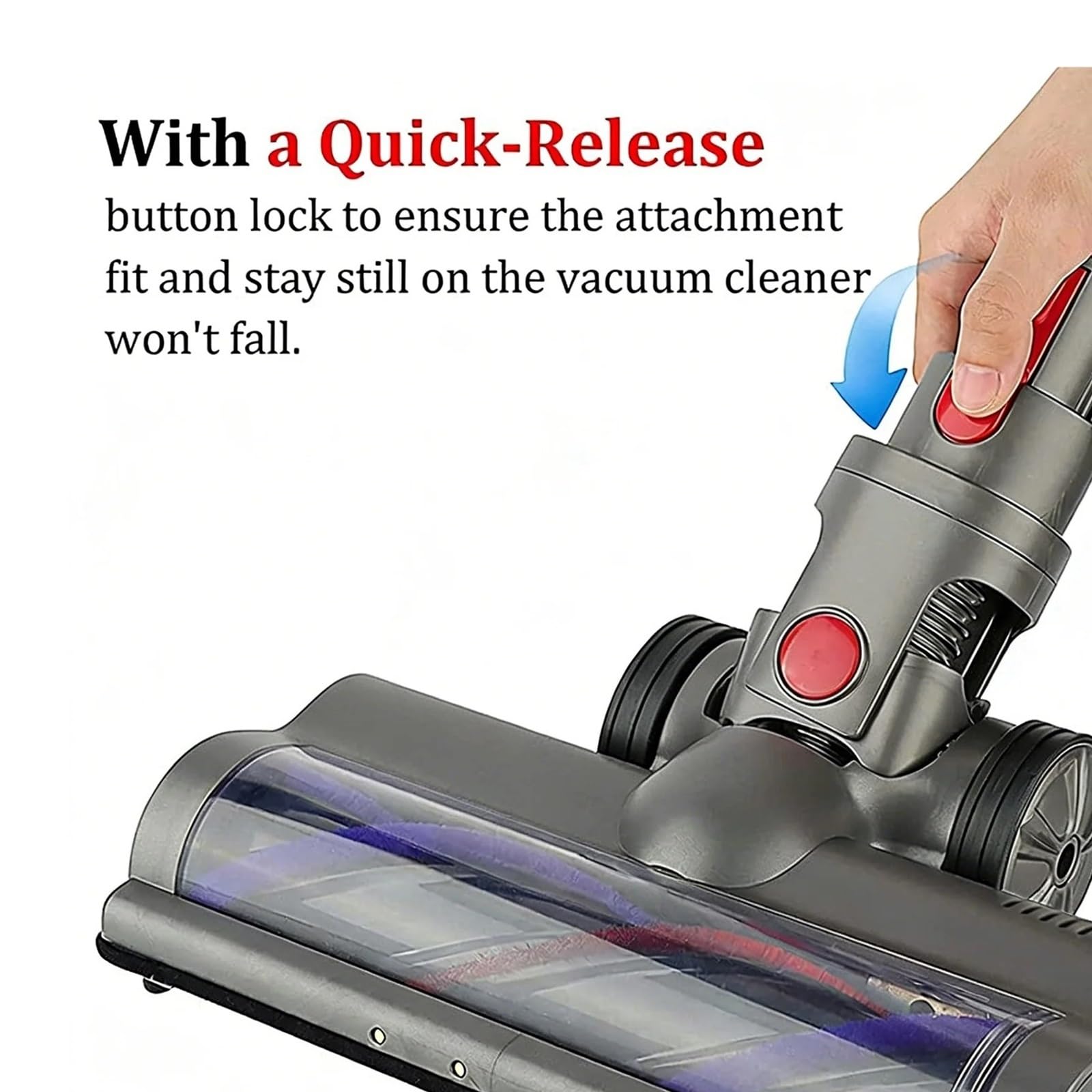 Cabezal De Cepillo De Piso Turbo Eléctrico, Compatible Con Dyson, V7 V8 V10 V11 V15, Piezas Reemplazables De Cabezal De Motor De Liberación Rápida