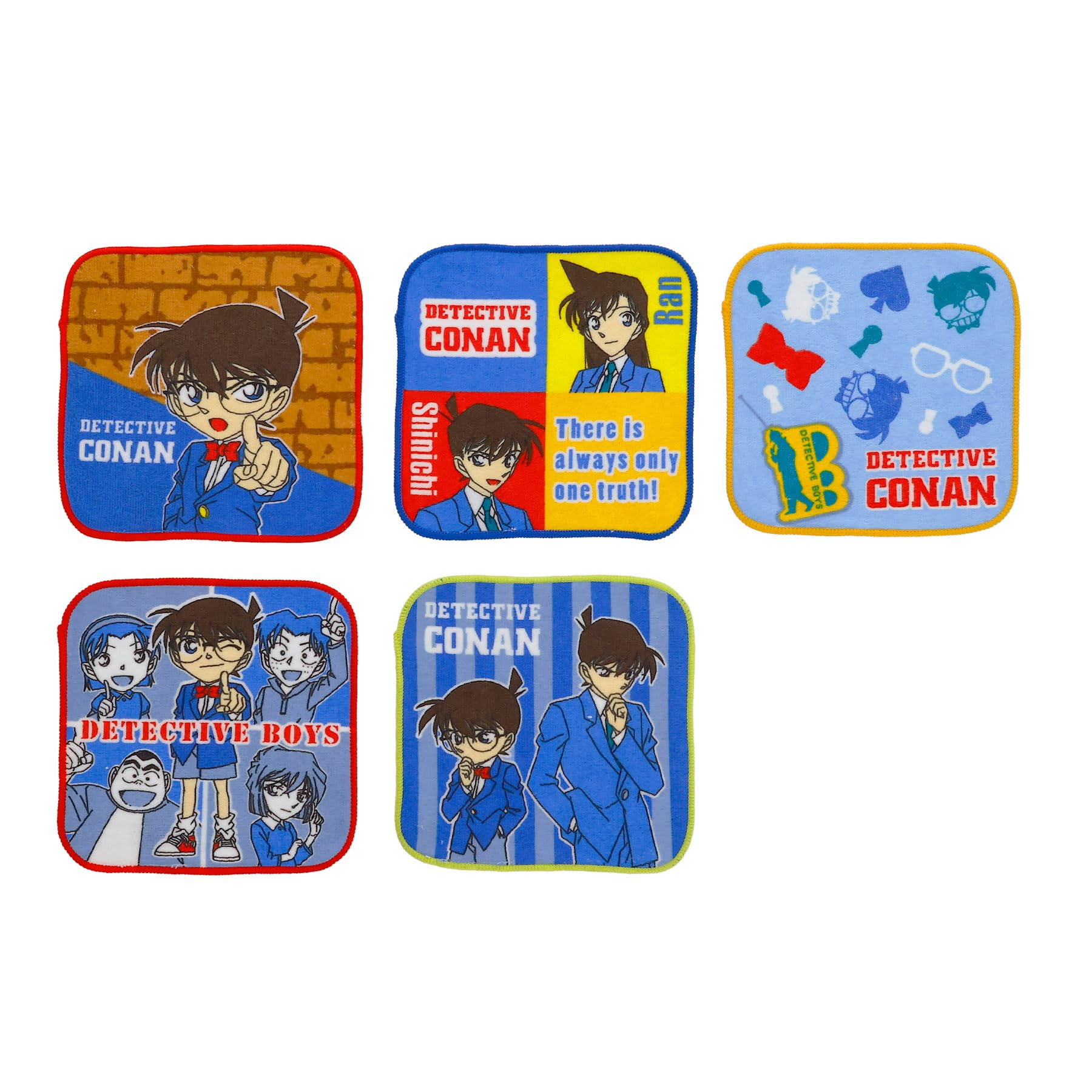 Amazon｜丸眞 ミニタオル 5枚組 名探偵コナン ファイブコナン コナン