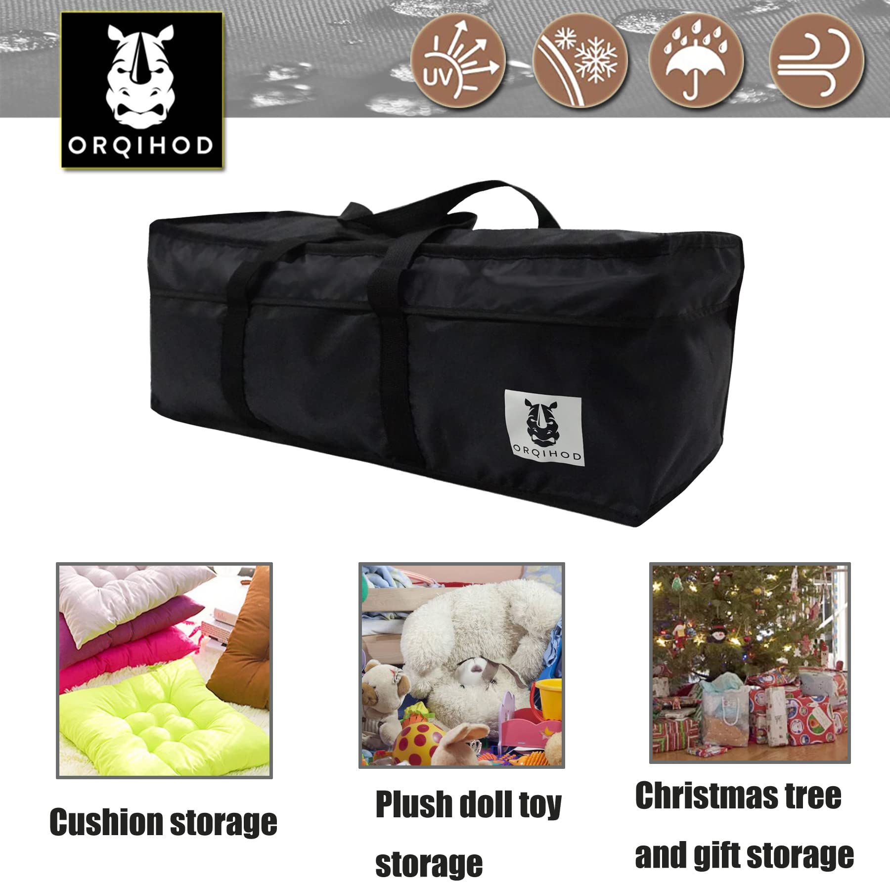 Orqihod Outdoor Cushion Storage Bag Waterproof - Image 4
