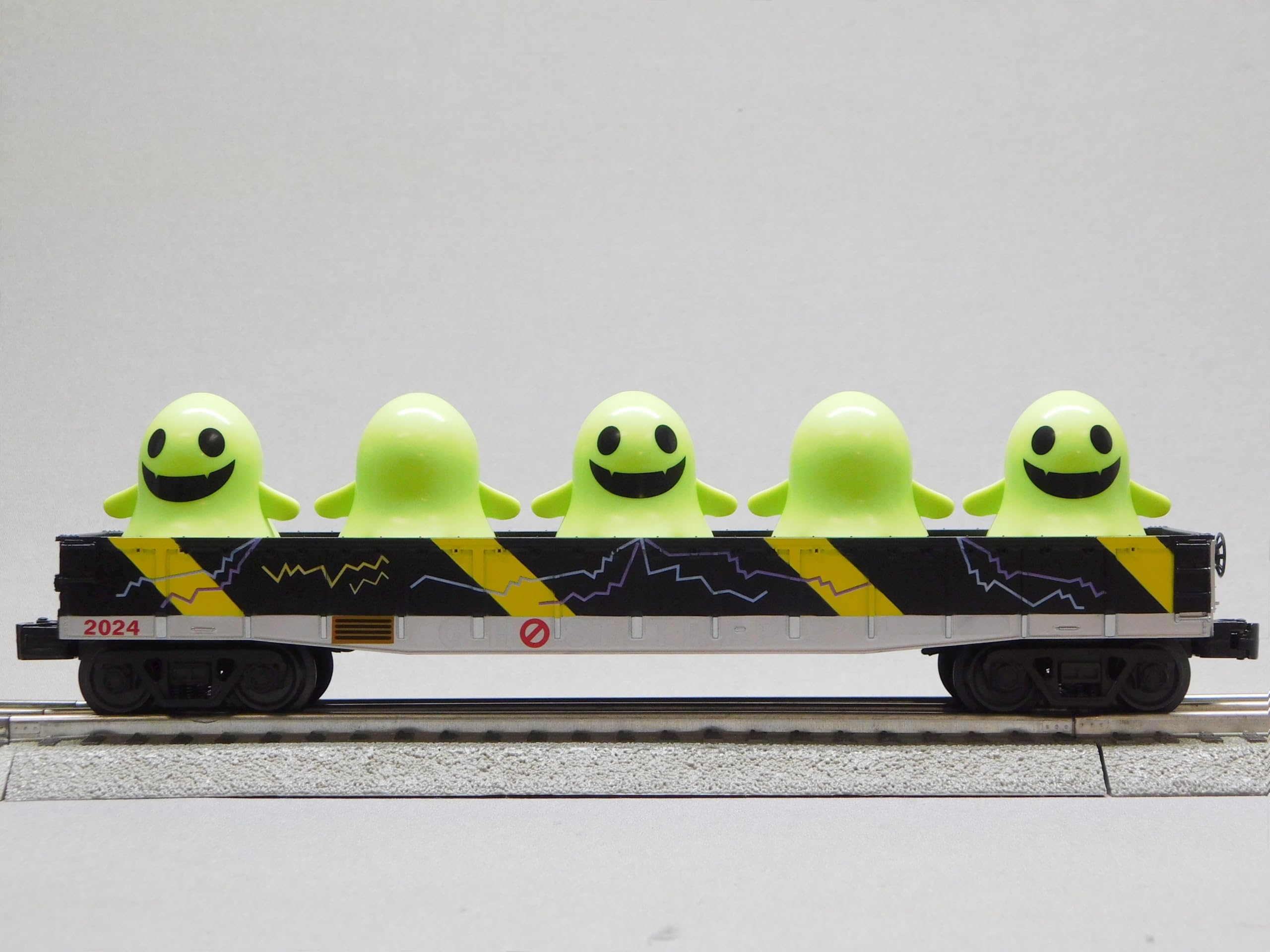 M.T.H. Electric Trains MTH RAILKING Halloween Ghost Trap 2024 Gondola with Glowing Lighted Ghosts 30-72255