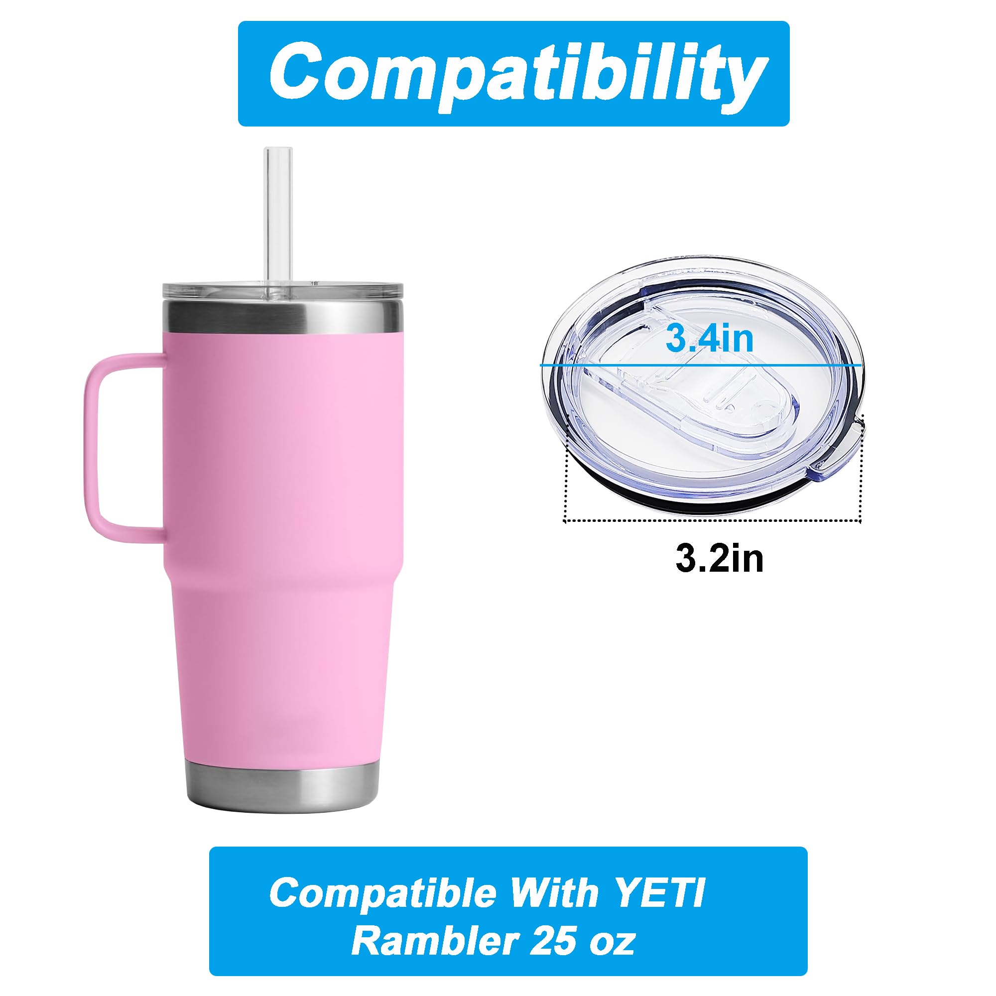Amazon.co.jp: 25オンスの蓋 YETI Rumbler蓋25オンスストローマグ