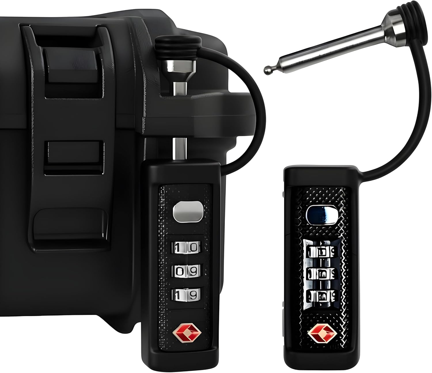 Cedar Mill TSA Approved Gun Case Lock – Durable, Cut-Resistant Security TSA Locks for Gun Case, Pistol Case, Revolver Gun Case or Firearms – Child-Safe Trigger Locks for Rifles and Shotguns