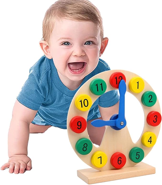 Learn to Tell Time Clock Wood Kids Telling Time Learning