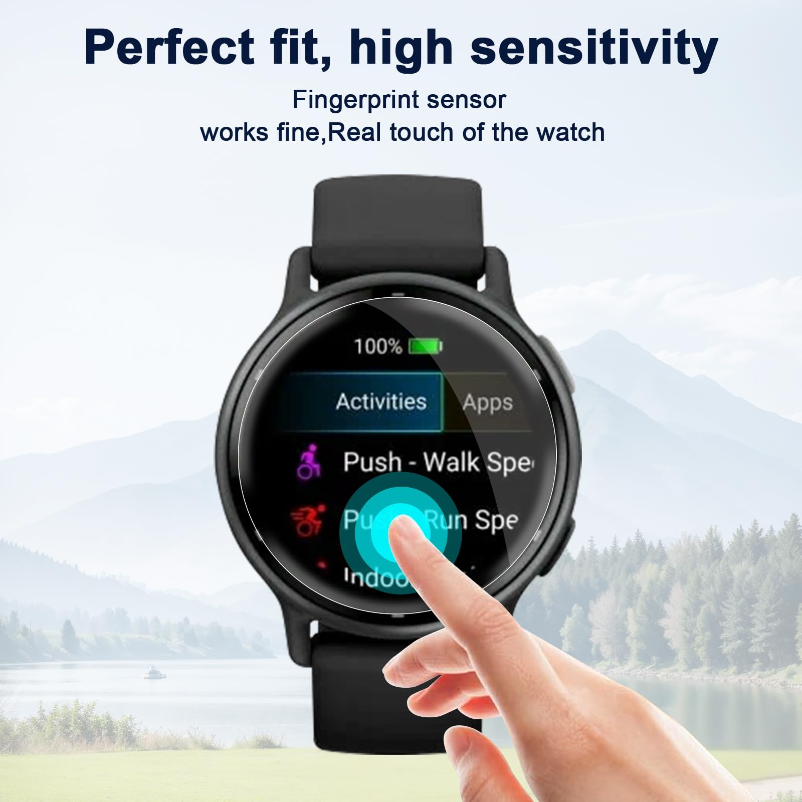 Protecteur Écran Garmin Vivoactive 6/5 - 3 Films TPU Anti-Rayures, Auto-cicatrisants Et Transparents