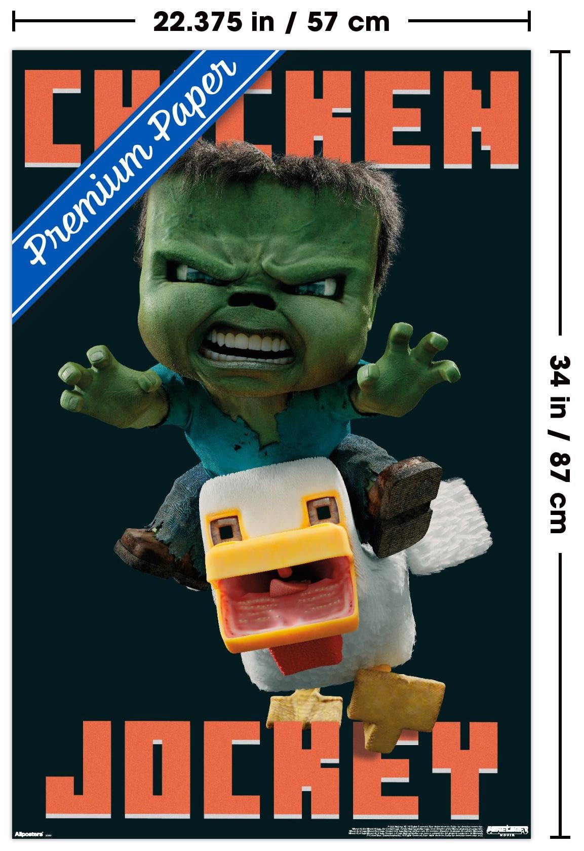 Amazon.co.jp: マインクラフト映画-チキンジョッキーウォールポスター