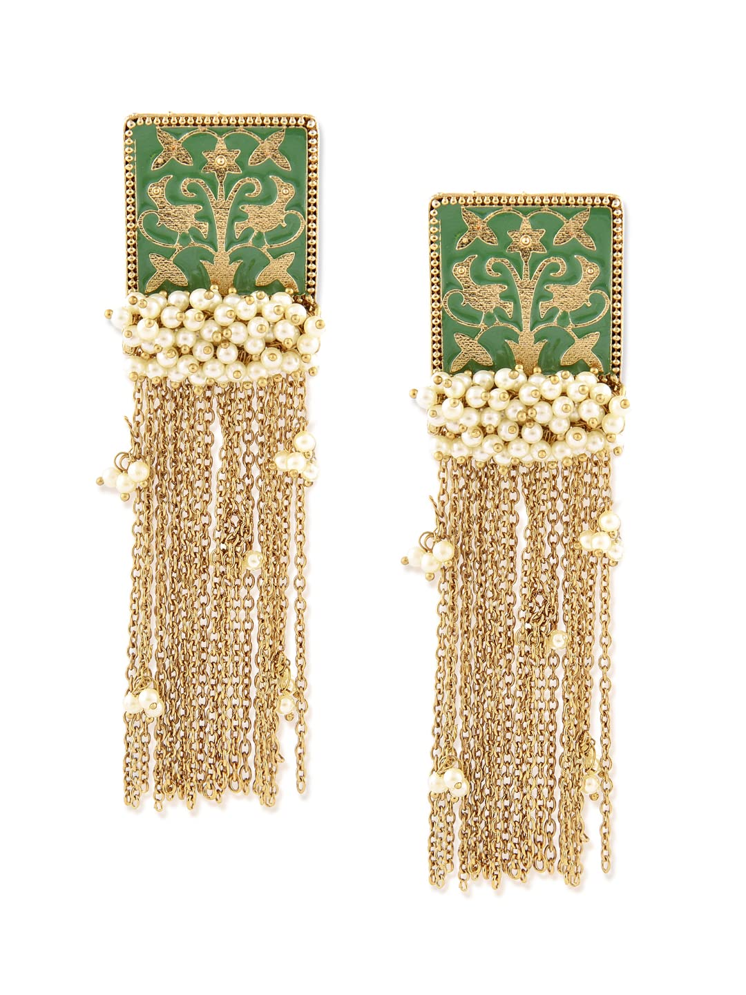 See full amazon price history chart for Zaveri Pearls Pastel Green Meenakari Chain Fringe Clustered Pearls Dangle Earring For Women-ZPFK10137 Zaveri Pearls Pastel Green Meenakari Chain Fringe Clustered Pearls Dangle Earring For Women-ZPFK10137 (B08YWYDHVB) Amazon Price History, Amazon Price Tracker