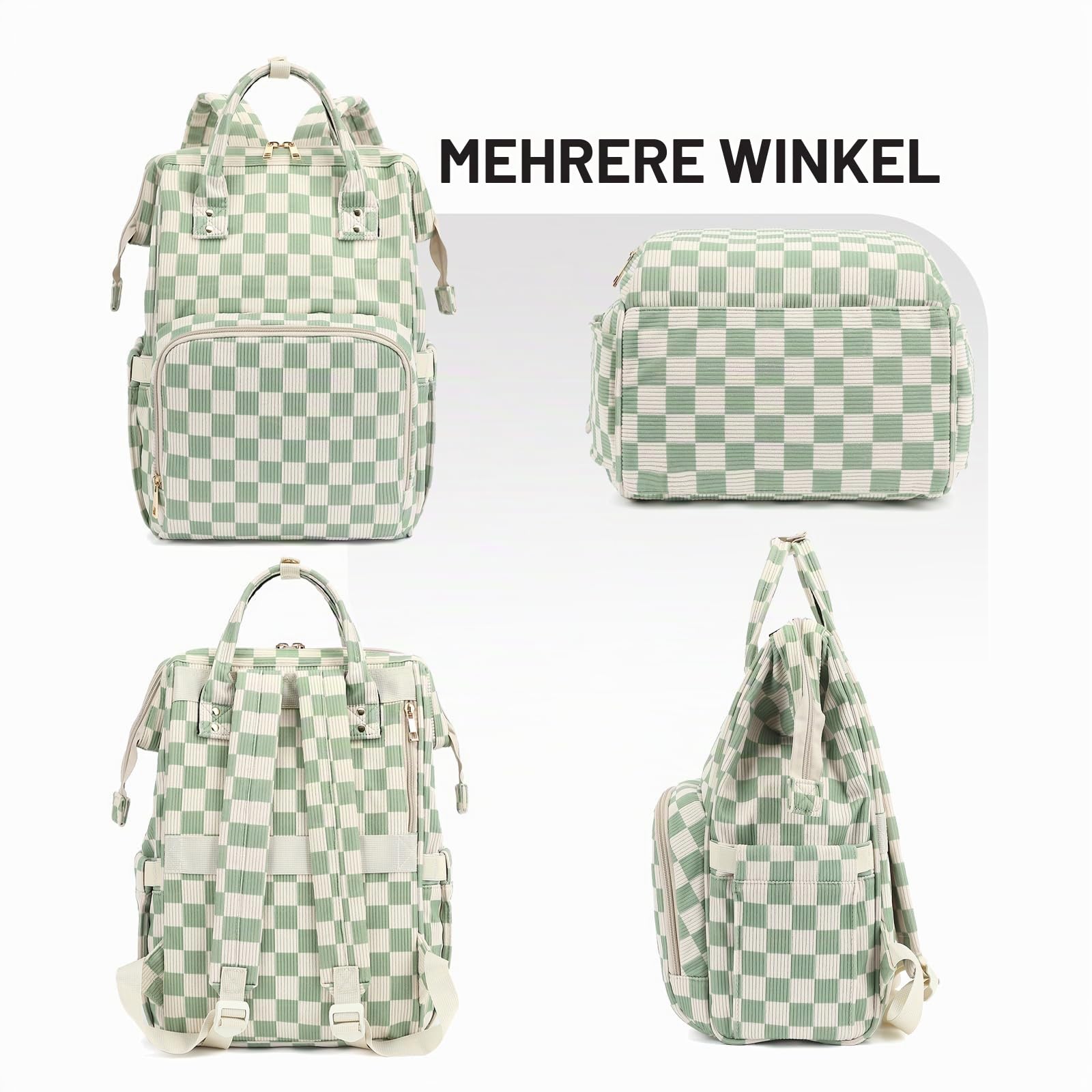 Laptop-Rucksack für Damen, Cord, College-Schulrucksack, Büchertasche, 15,6 Zoll, Business-Computer, Reiserucksack